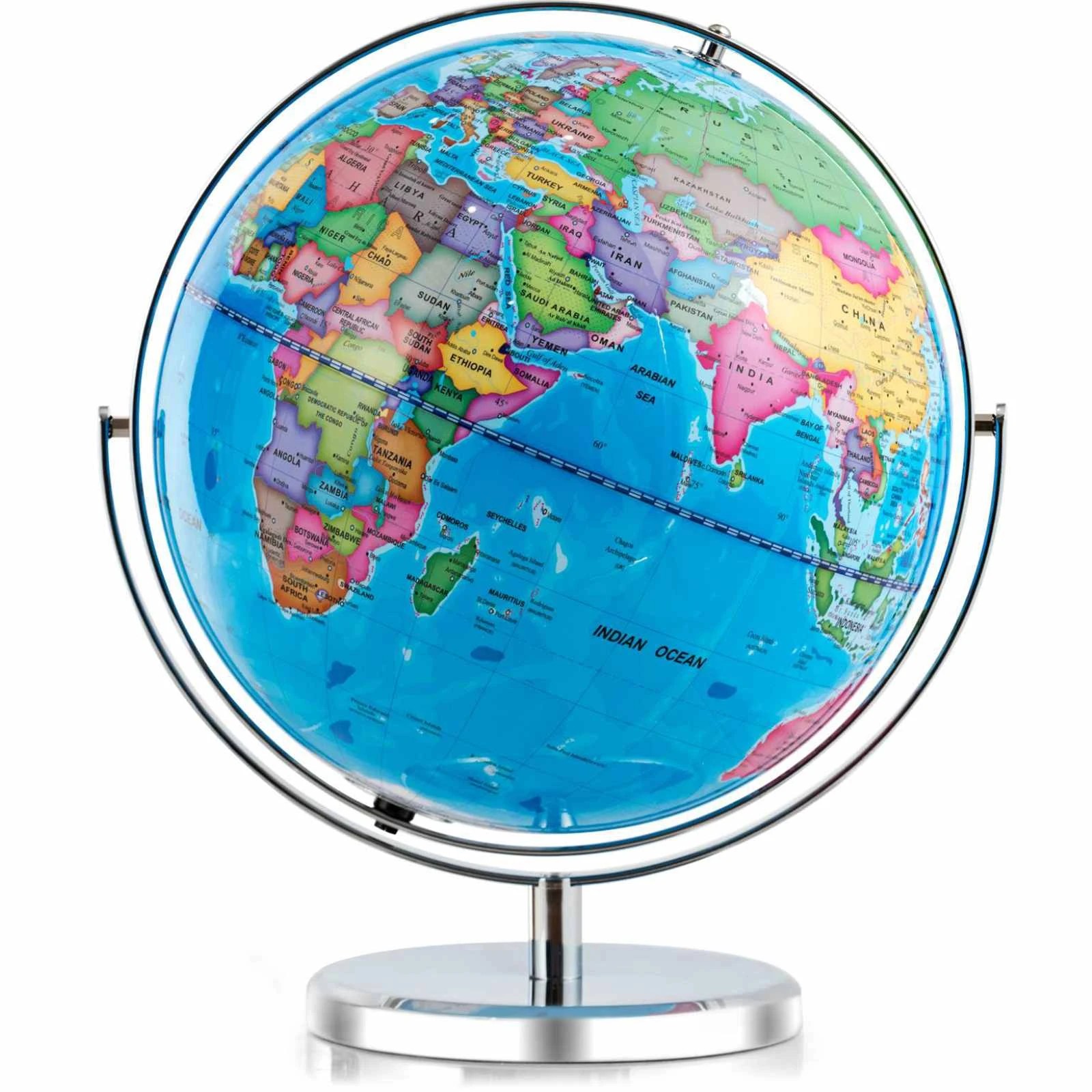 1 Costway 33cm Illuminated World Globe 720°Rotating Desktop Earth Globe LED Light, 1 of 1