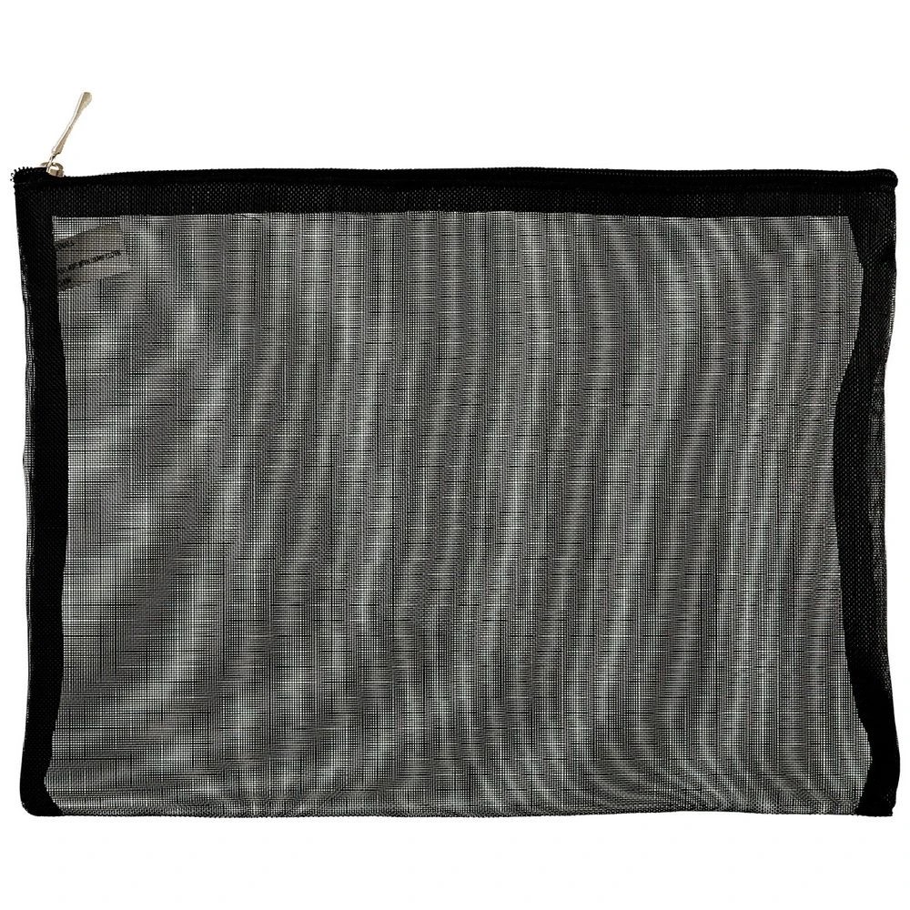 1 Otto Flat Mesh Oversized Pencil Case Black, 1 of 3