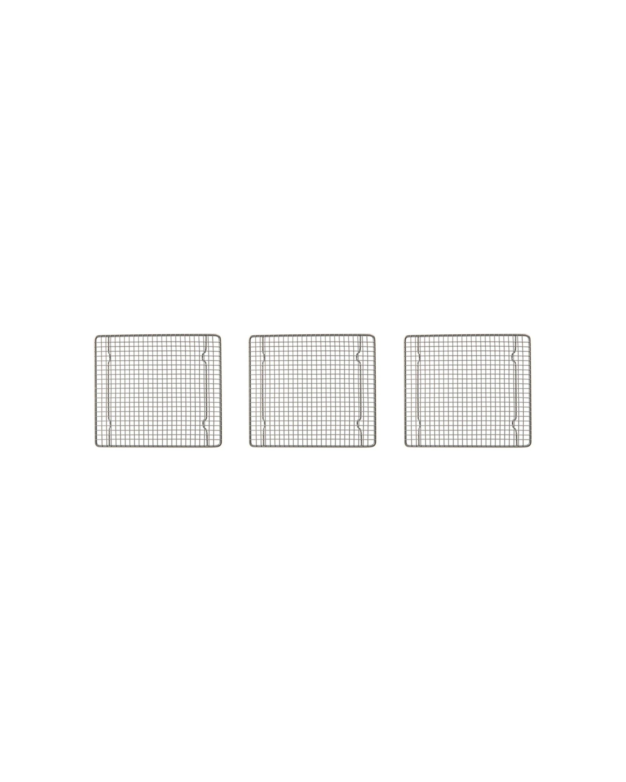 1 Mastercraft 3x 23x26cm Carbon Steel Non-Stick Cooling Tray Rack Heavy Duty Bakeware Set - Black, 1 of 3