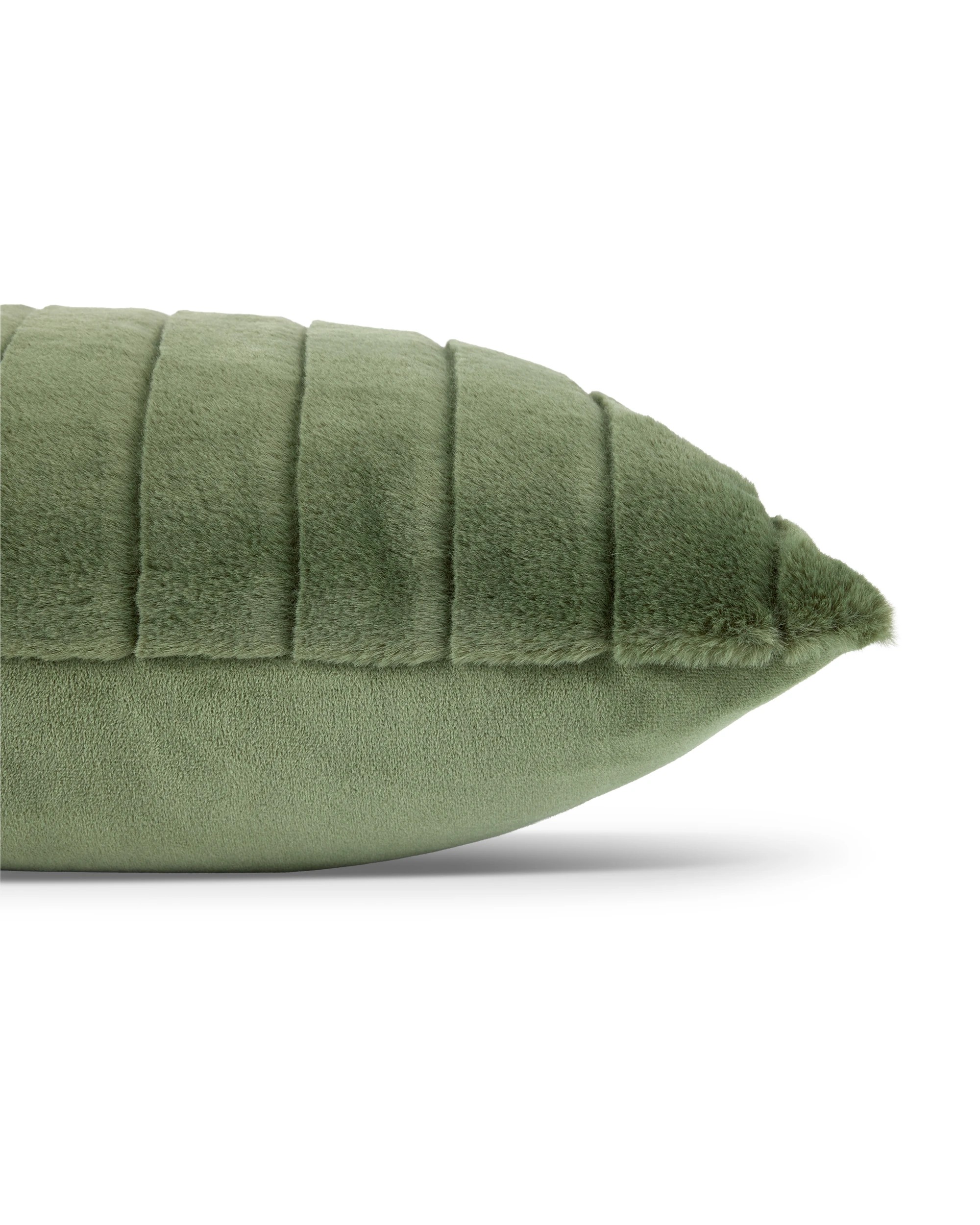 2 50cm Faux Fur Cushion - Green, 2 of 4