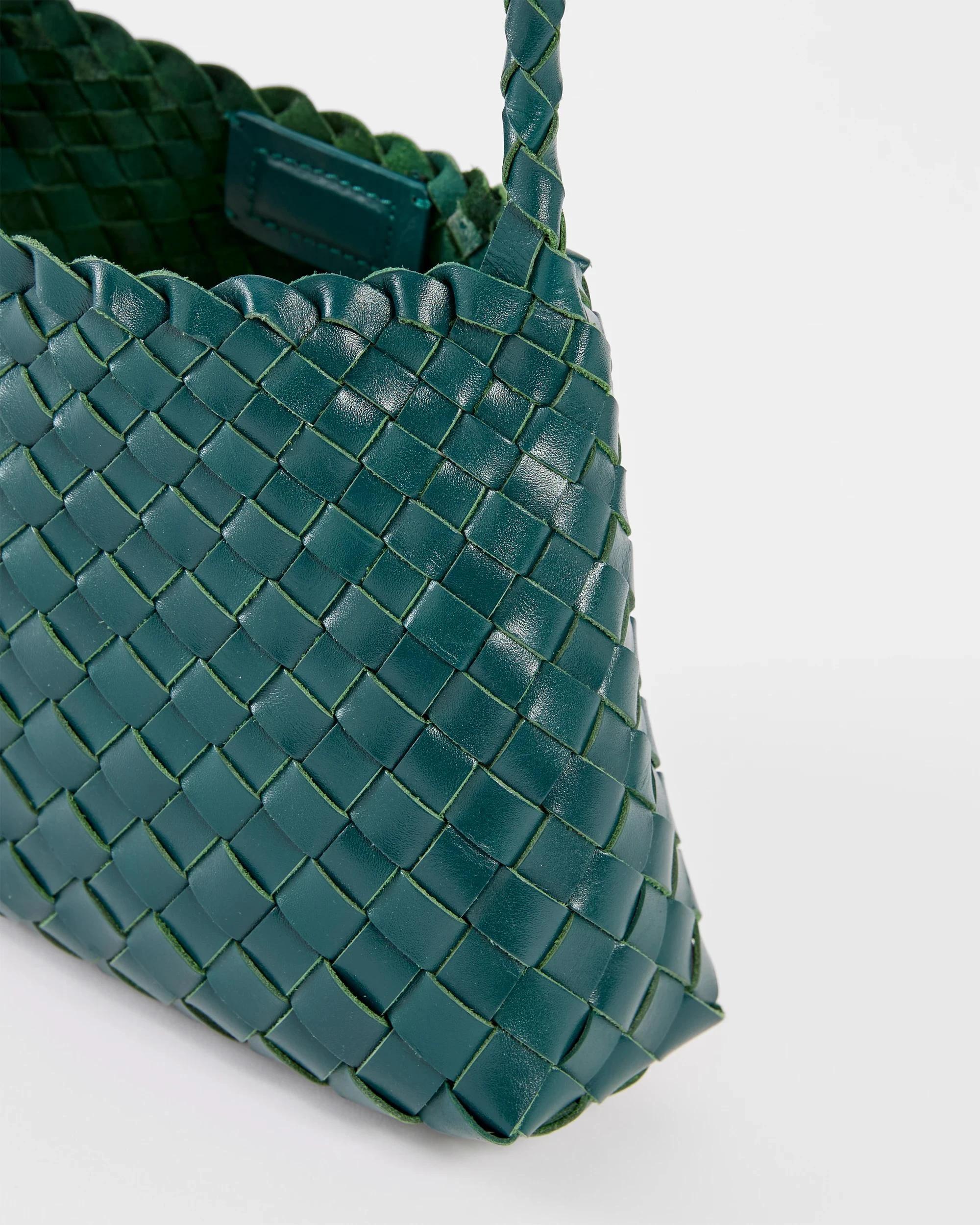 2 Target Genuine Leather Weave Shoulder Bag JADE, 2 of 2