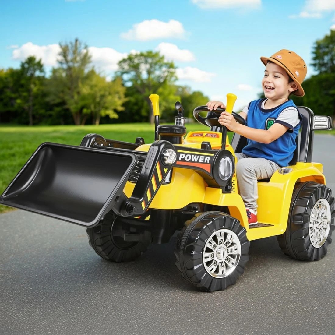 8 Rigo Kids Electric Ride On Car Bulldozer Digger Loader Remote 6V - Yellow, 8 of 8