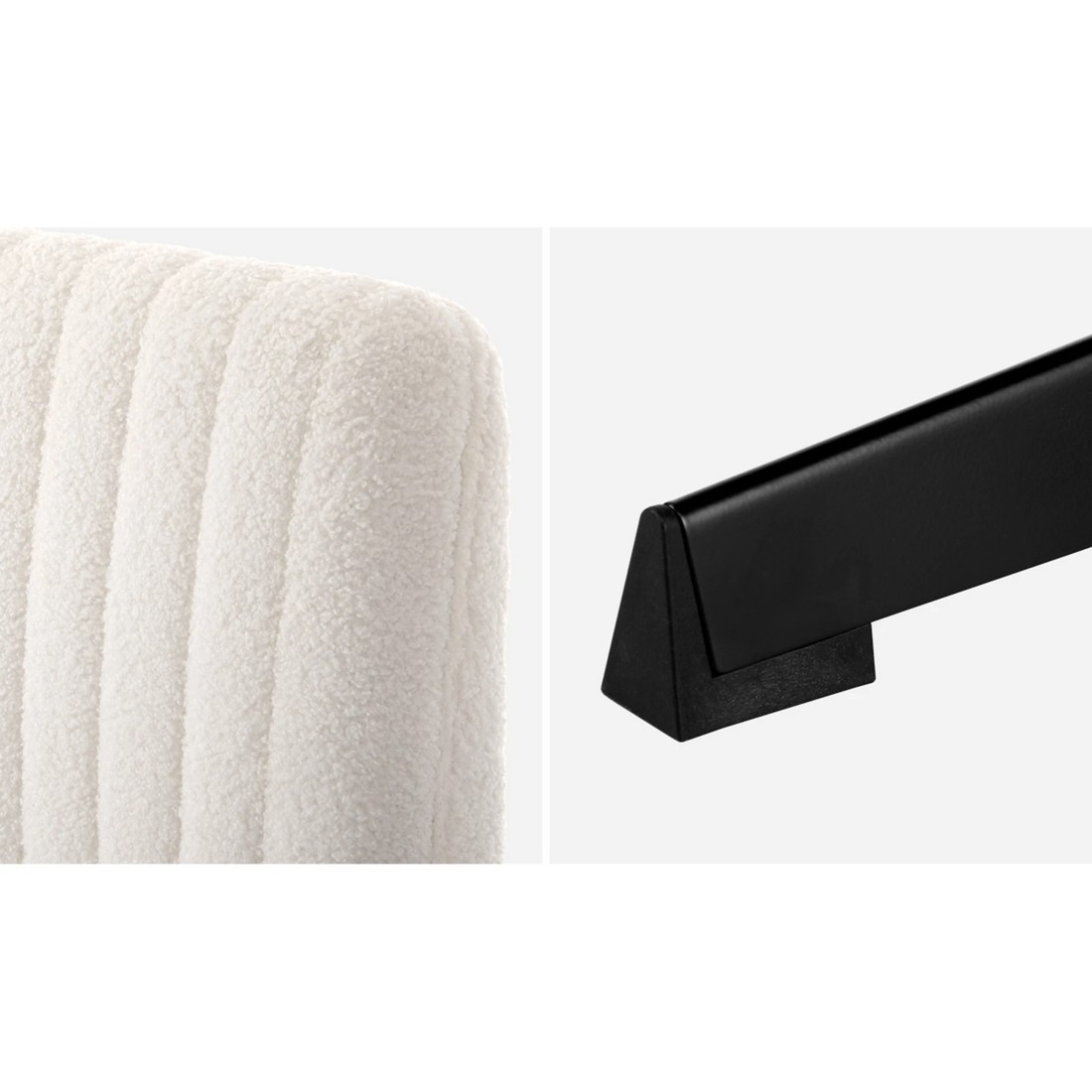 8 Oikiture Armless Office Desk Chair Sherpa
 - White, 8 of 10