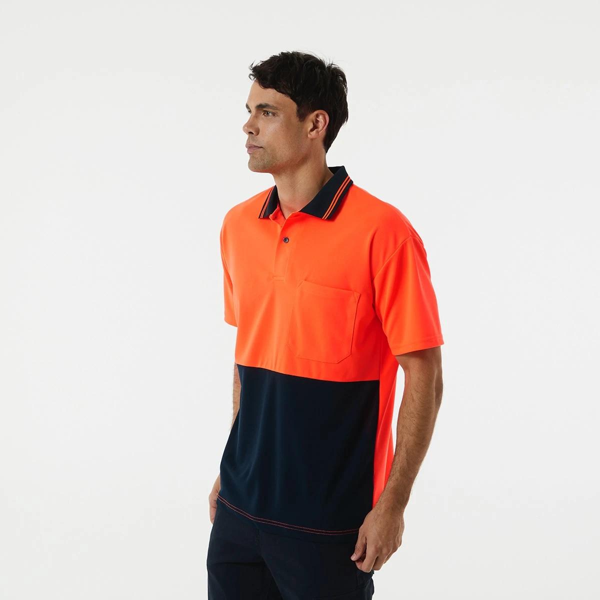 5 Workwear Hi-Visibility Short Sleeve Polo Shirt SAFETY ORANGE, 5 of 10