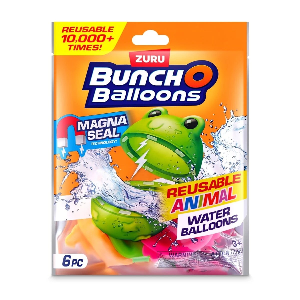 3 6 Piece Zuru X-SHOT Bunch O Balloons Reusable Animals Water Balloons - Assorted, 3 of 8