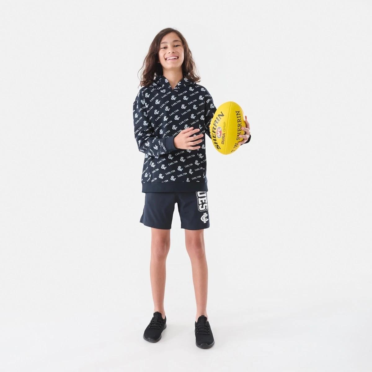 2 Official AFL Kids All Over Print Hoodie Carlton, 2 of 9