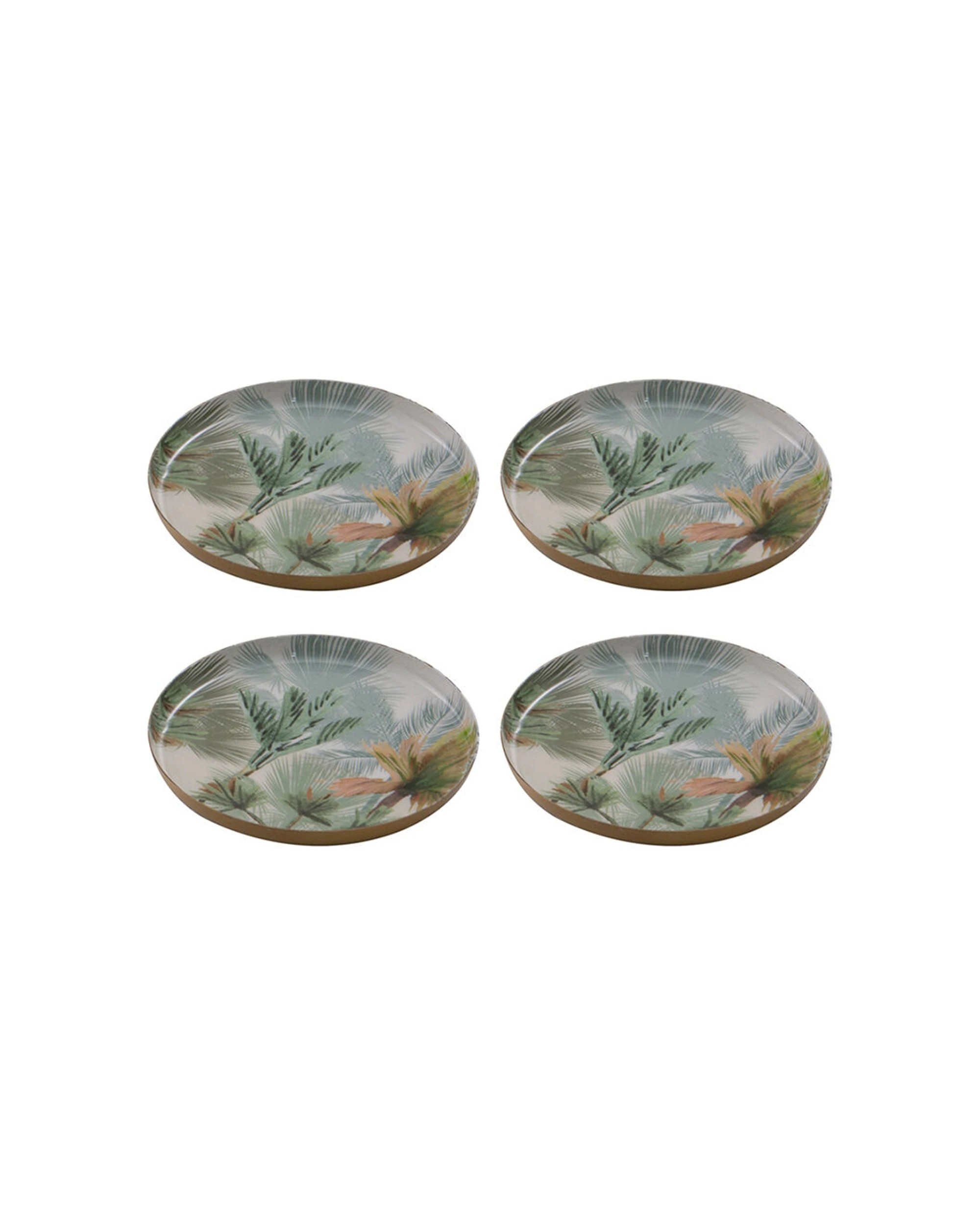 2 Ladelle 4pc Panama Metal Round Drink Coaster Set - Multi, 2 of 2