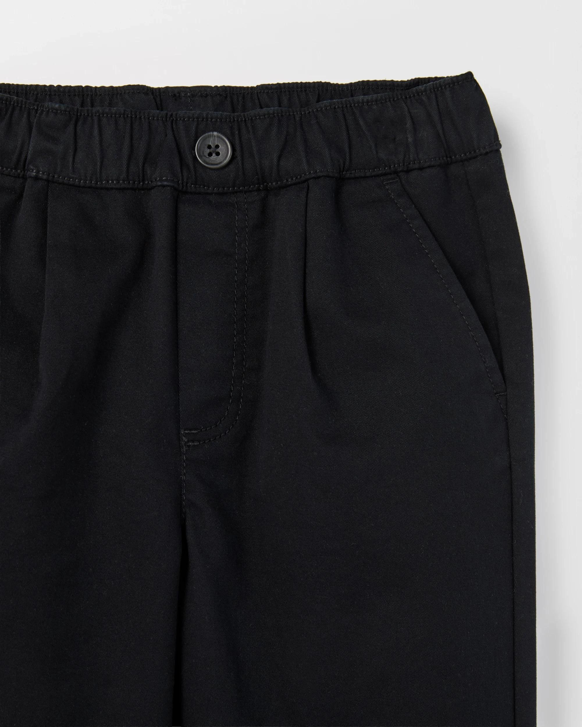 2 Target Kids Australian Cotton Elastic Waist Chino Pants BLACK, 2 of 2