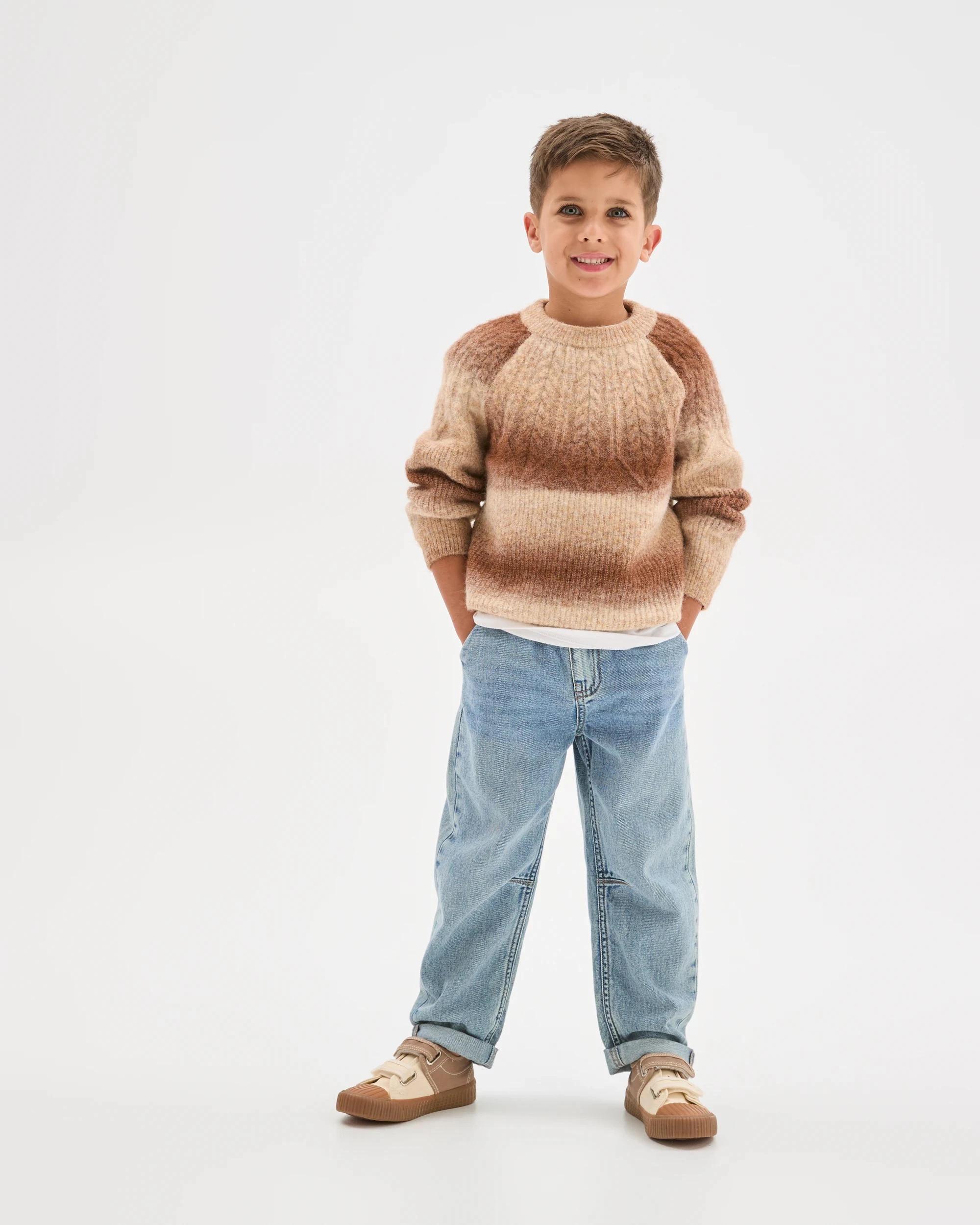 1 Target Kids Long Sleeve Knit Jumper NEUTRAL, 1 of 6