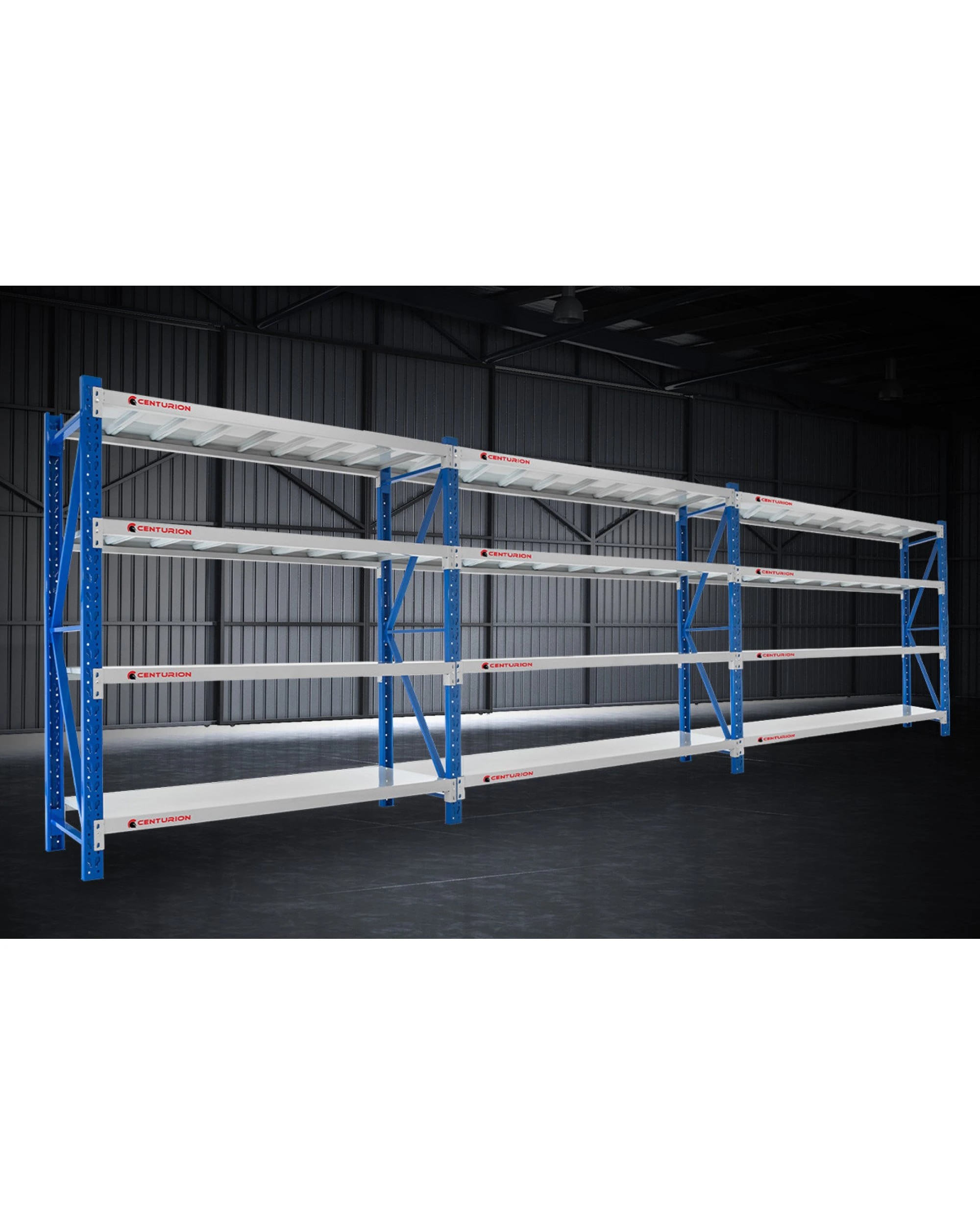 3 Centurion Standard 3-Bay 6M Wide Heavy Duty Long Span Shelving - Blue, 3 of 9