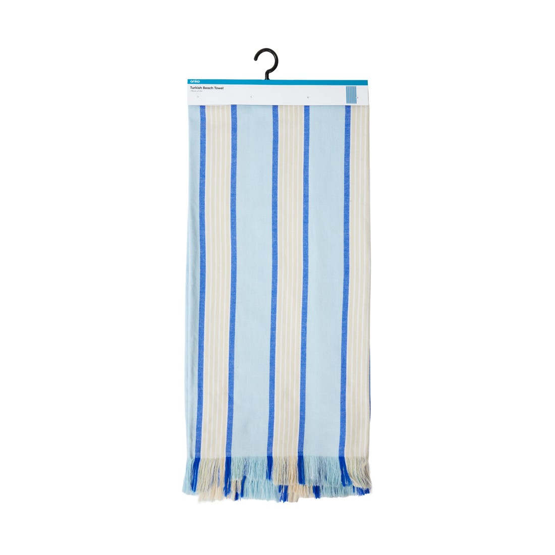 6 Turkish Cotton Beach Towel - Blue, 6 of 6