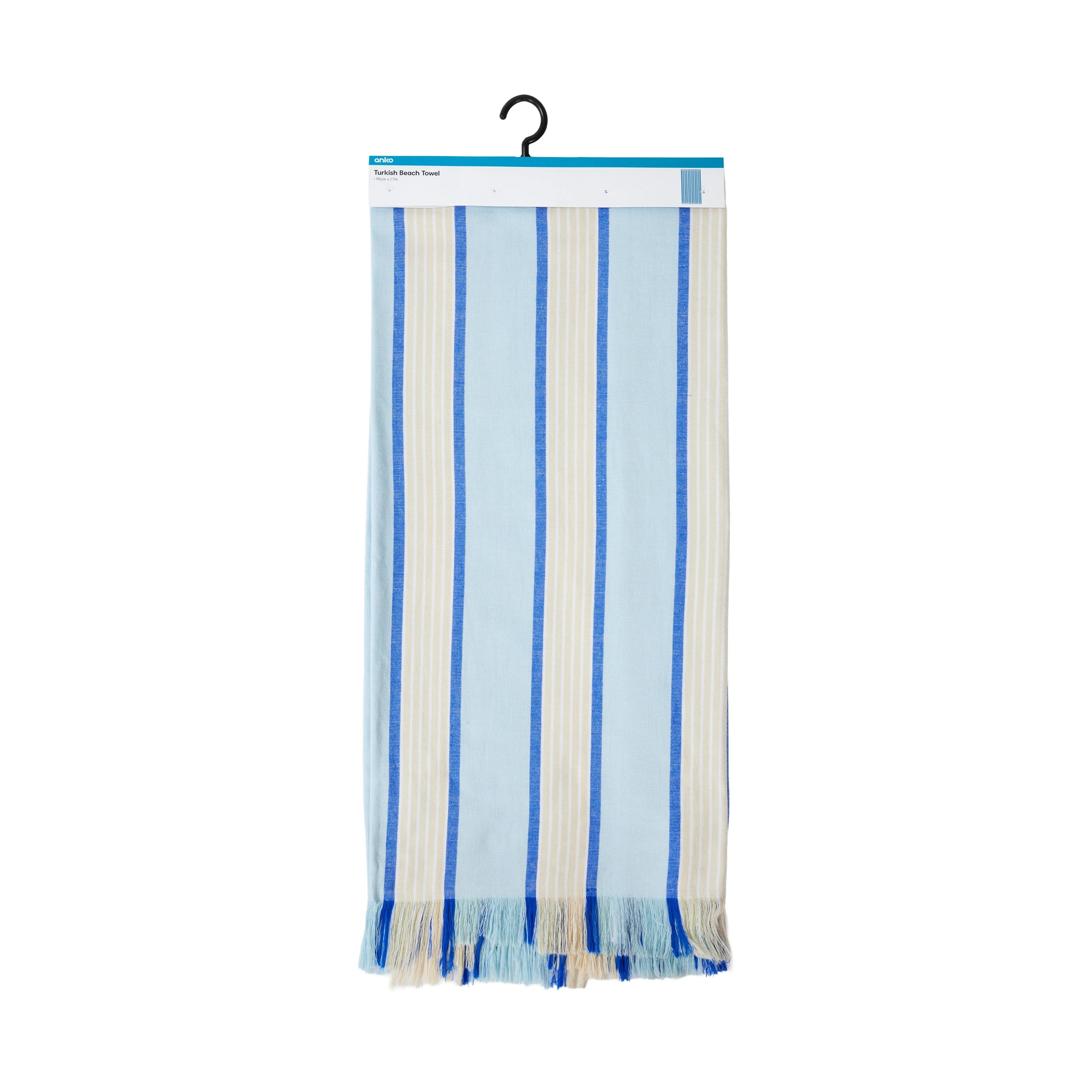 6 Turkish Cotton Beach Towel - Blue, 6 of 6