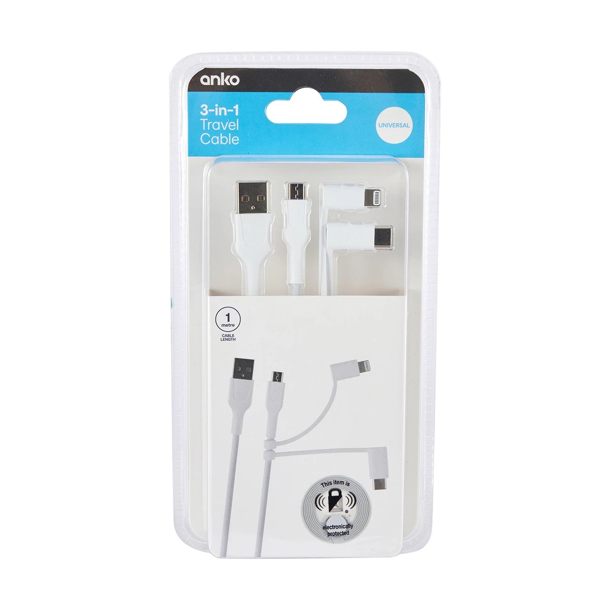 4 3-in-1 Travel Cable - White, 4 of 8