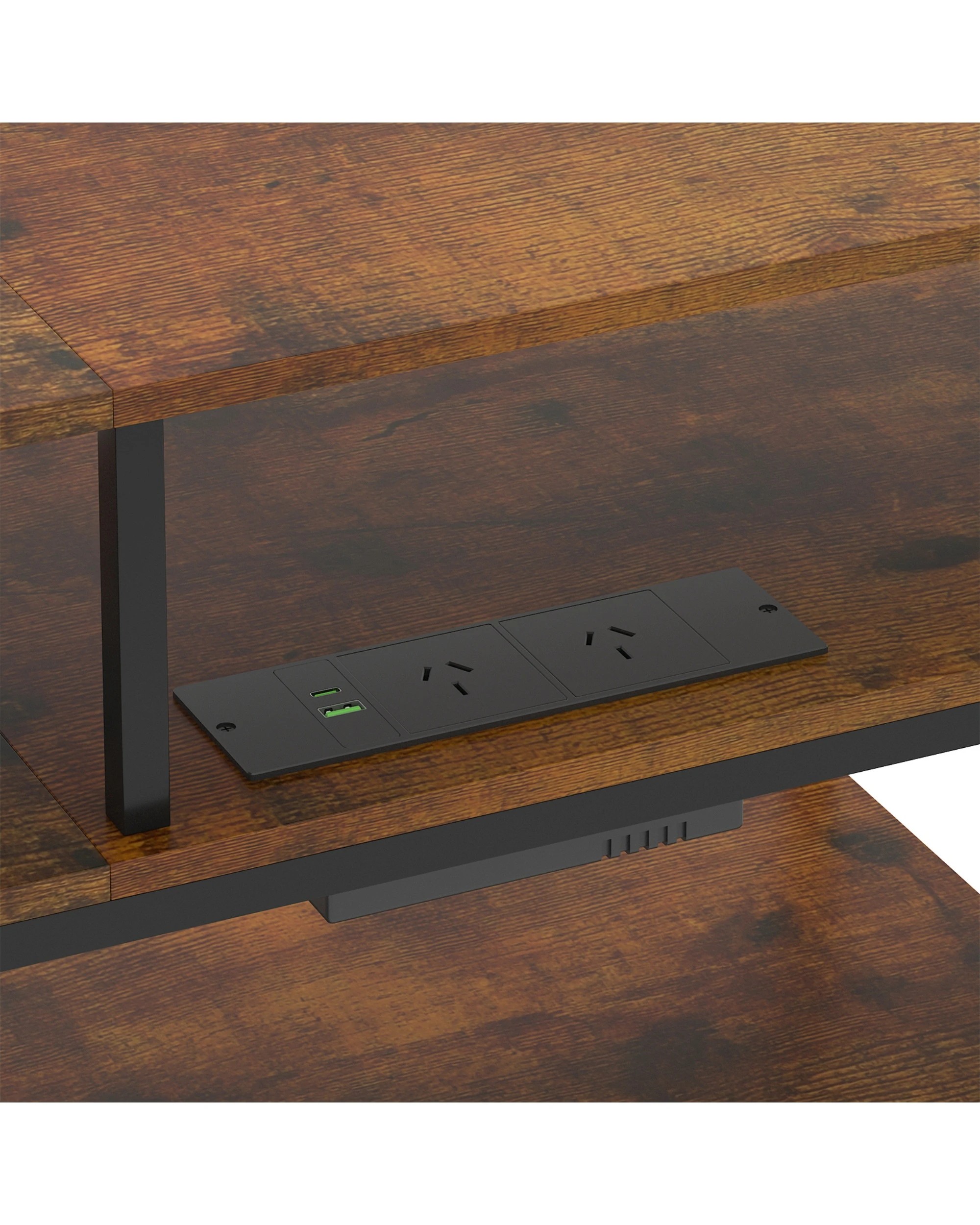 8 Advwin TV Cabinet 160cm LED Entertainment Unit Stand w/ Charging Station Media Console Table w/ Shelf & Drawer, 8 of 8