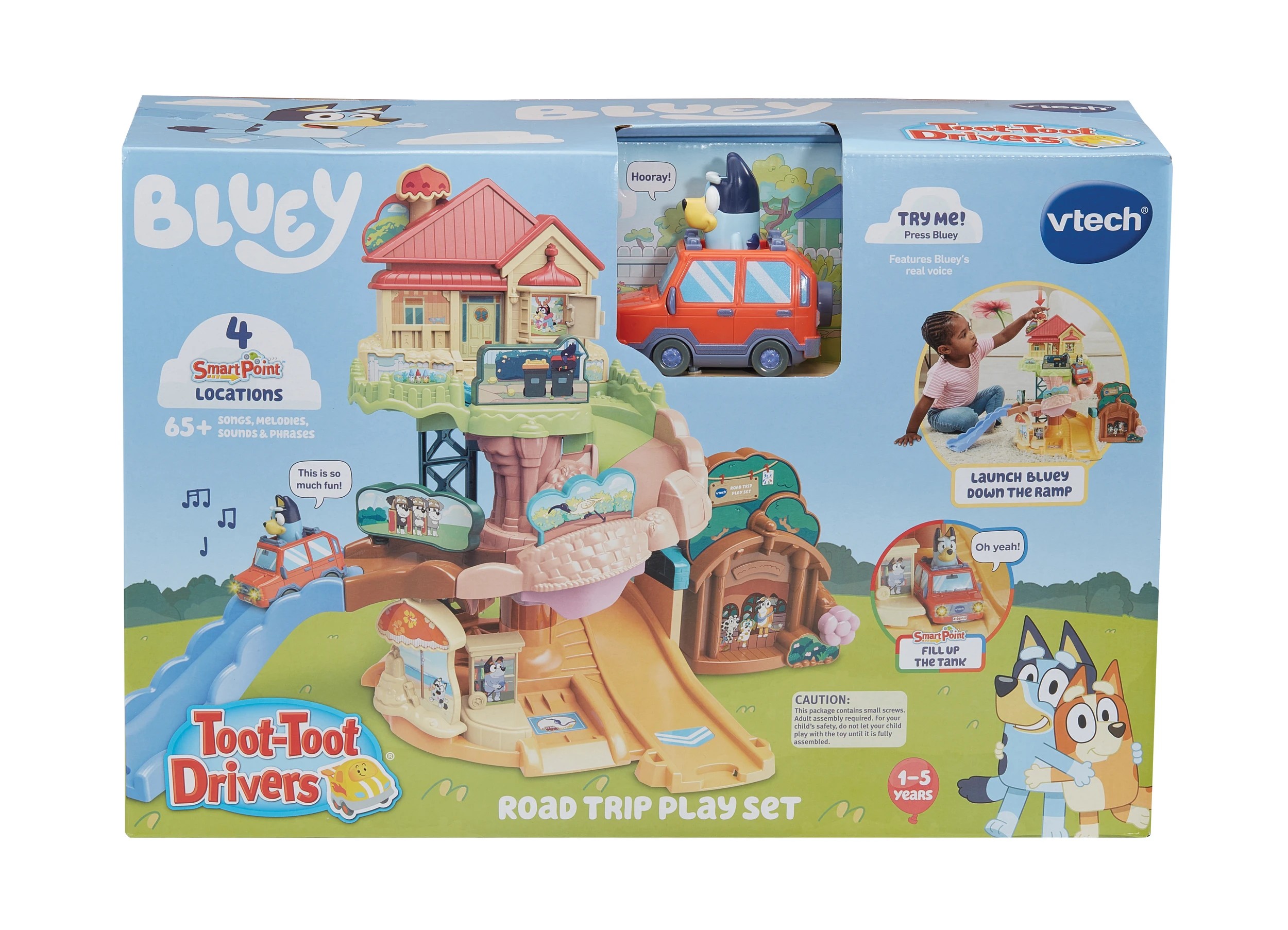 1 VTech Bluey Toot-Toot Drivers Road Trip Playset, 1 of 5