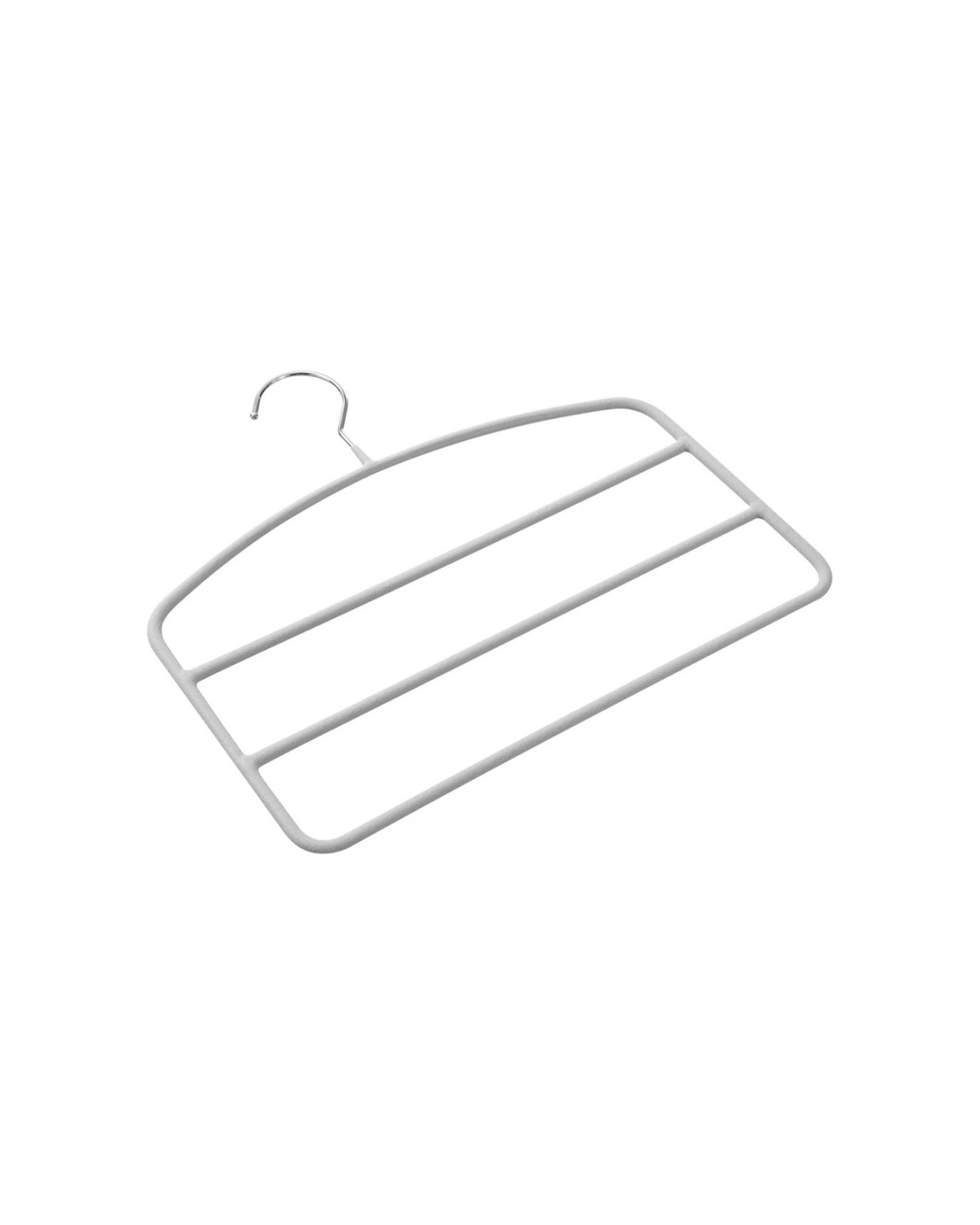 4 Boxsweden Hangit Suede 3 Tier Trouser Wardrobe Clothes Hanger Organiser - Grey, 4 of 4