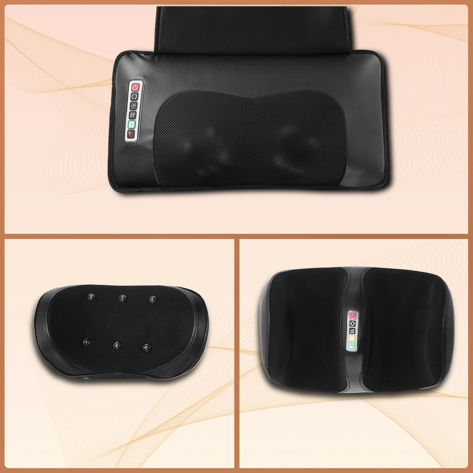 4 HOMASA Full Body Massage Mat Heated Foot Back Massager Shiatsu Vibration Lumbar Support Neck Leg Relax Electric Heating, 4 of 7