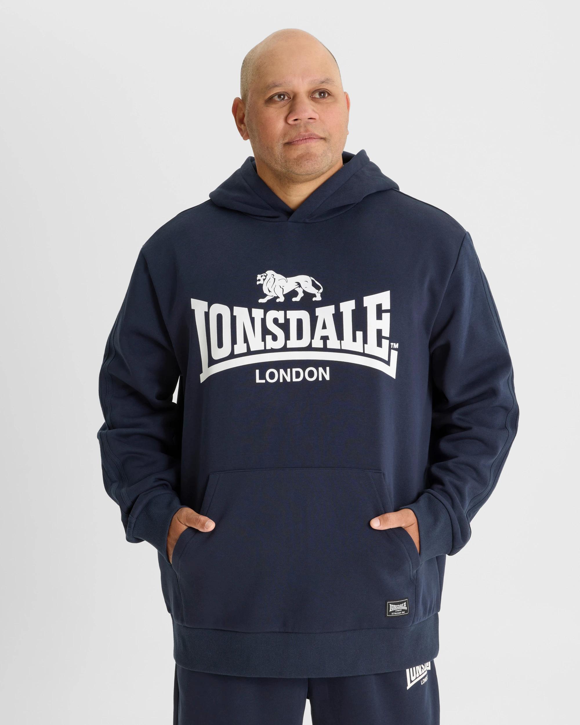 2 Lonsdale London Plus Sport Hoodie NAVY, 2 of 6