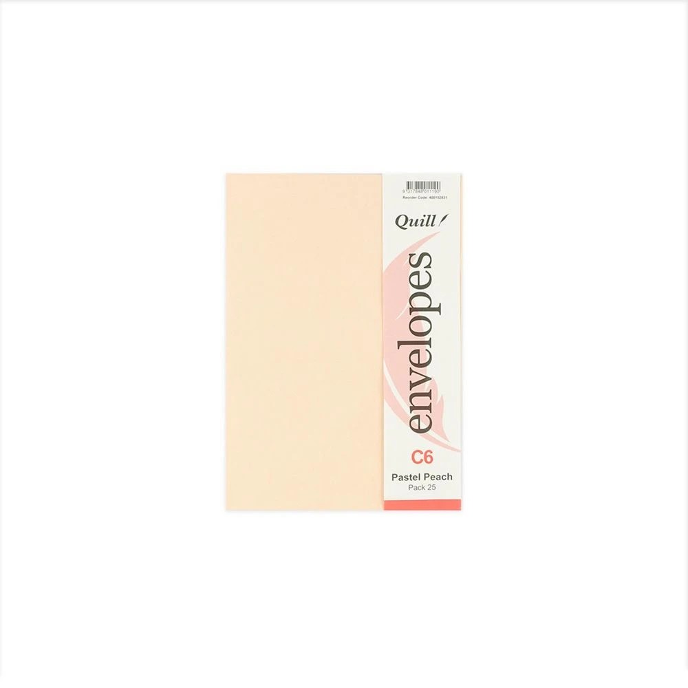 2 Quill C6 Envelopes Peach 25 Pack, 2 of 2