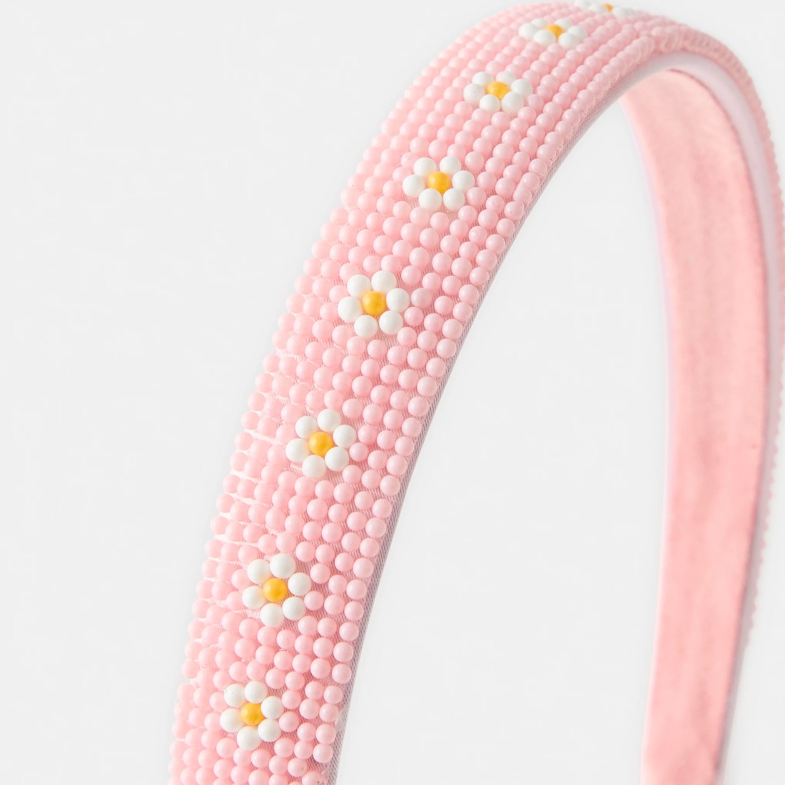 2 Flower Bead Headband - Pink, 2 of 4