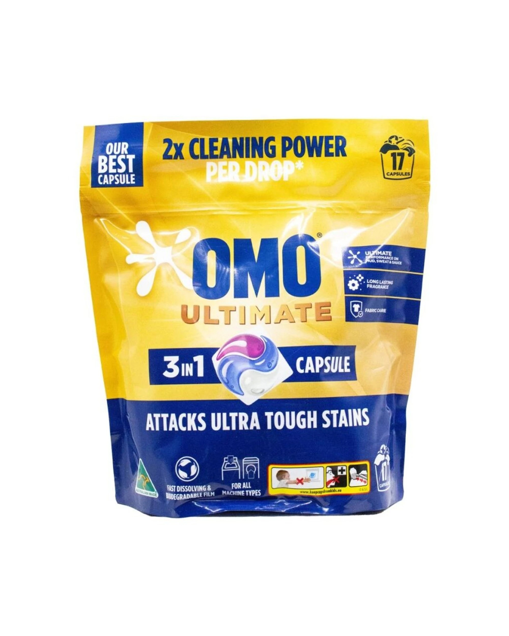 2 OMO 4x 17PK Ultimate 3-in-1 Laundry Capsule Detergent 2x Cleaning Power - Multi, 2 of 3