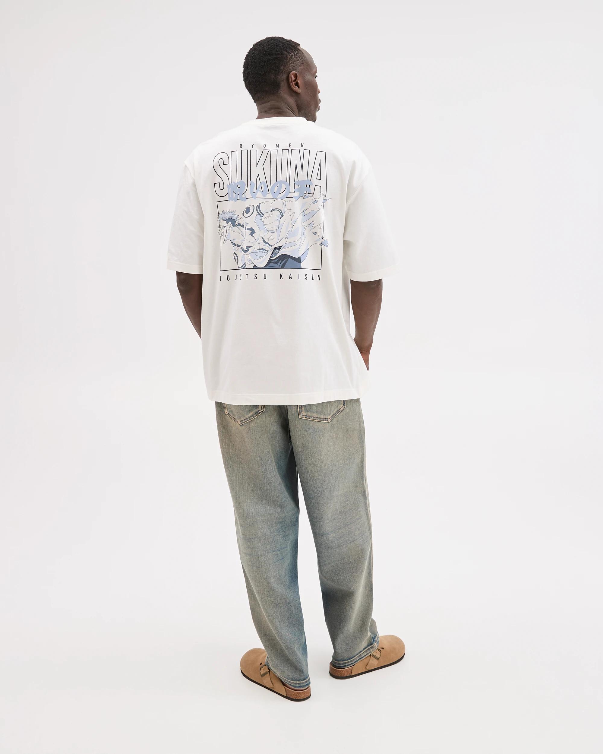5 Licensed Jujutsu Sukuna Australian Cotton T-Shirt OFF WHITE, 5 of 7