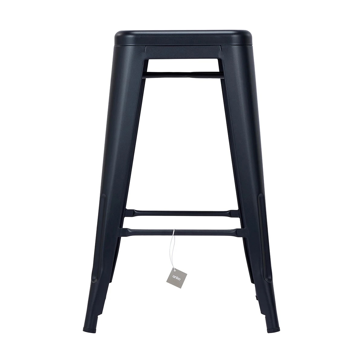 7 65cm Metal Bar Stool - Black, 7 of 8
