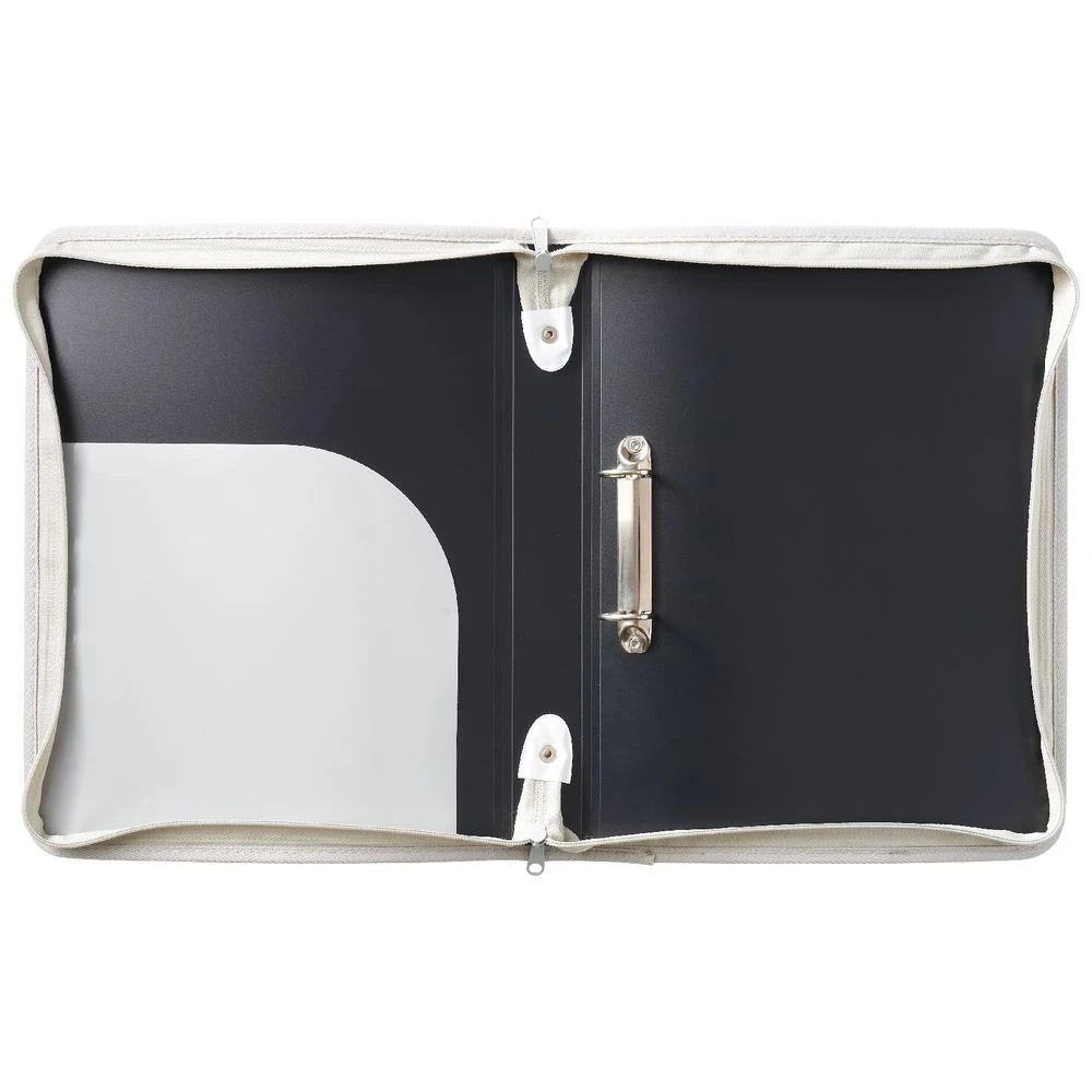 3 Otto A4 2 D-Ring Zipper Binder 25mm Black, 3 of 4