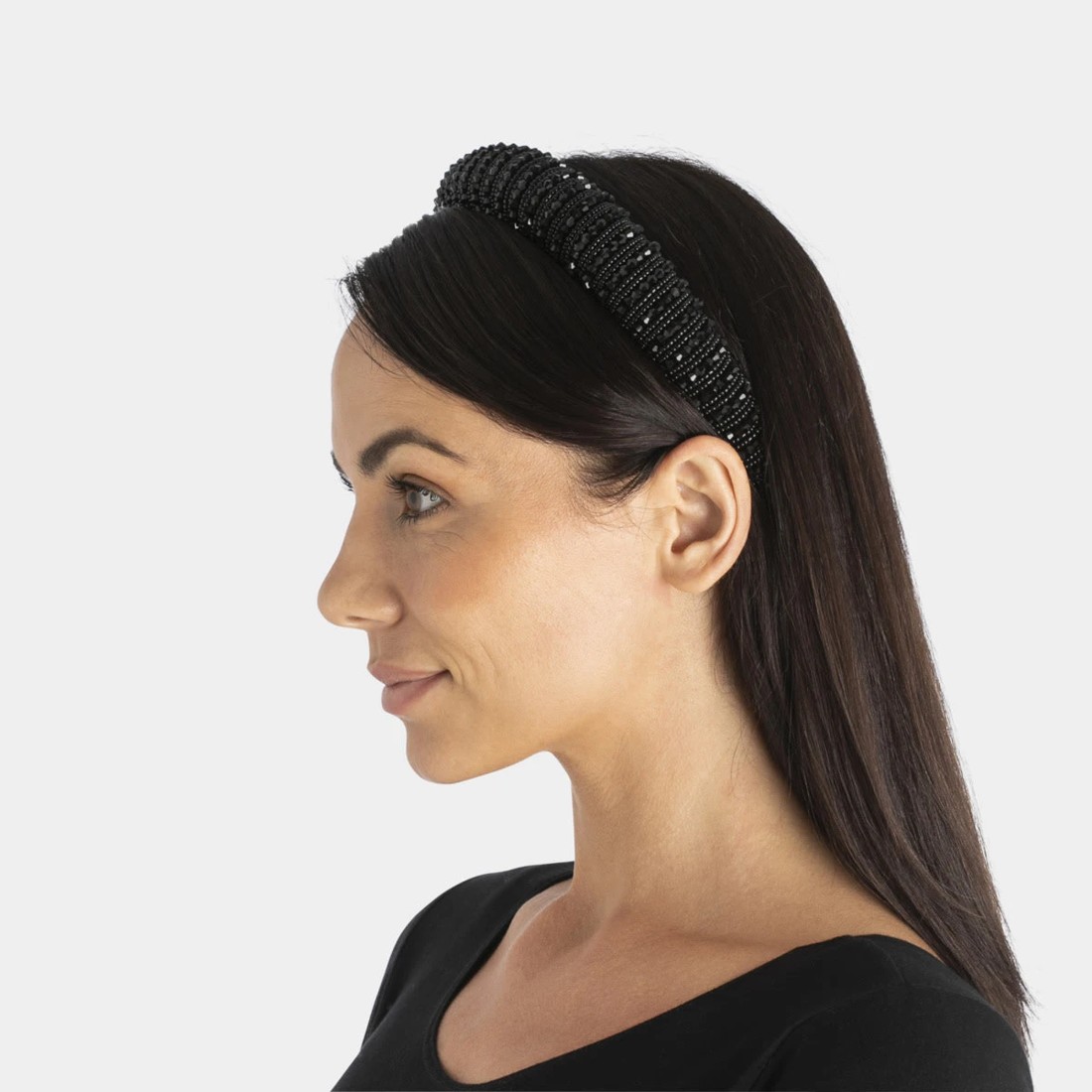 3 Jewel Headband - Black, 3 of 5