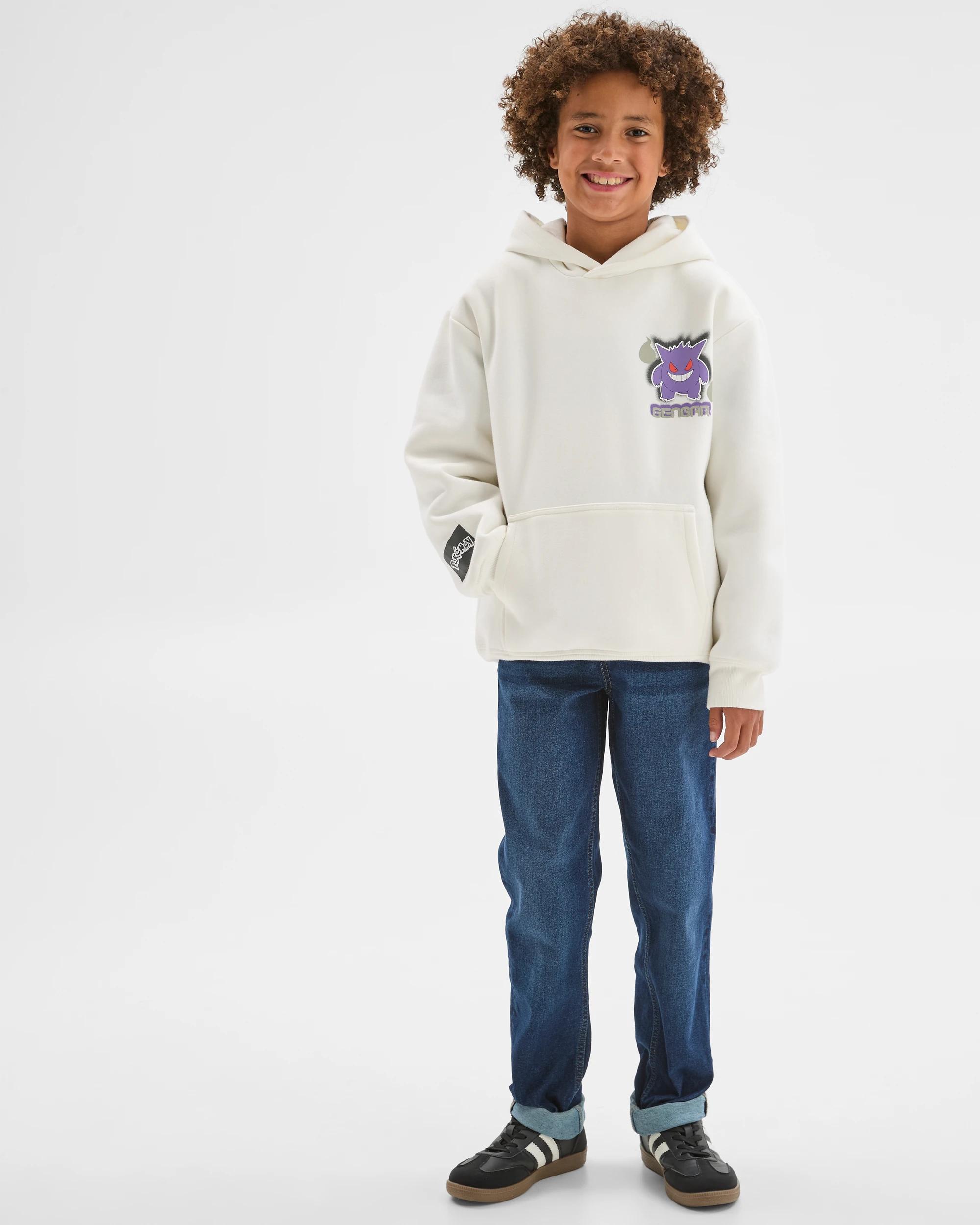 1 Pokemon Australian Cotton Blend Popover Hoodie OFF WHITE, 1 of 6