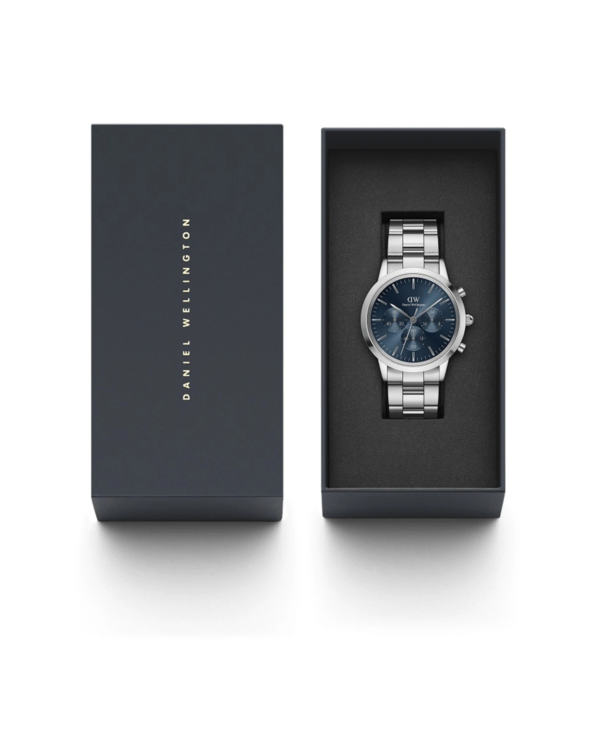 5 Daniel Wellington Iconic Chronograph Link Silver Arctic Sunray Watch 42mm, 5 of 5
