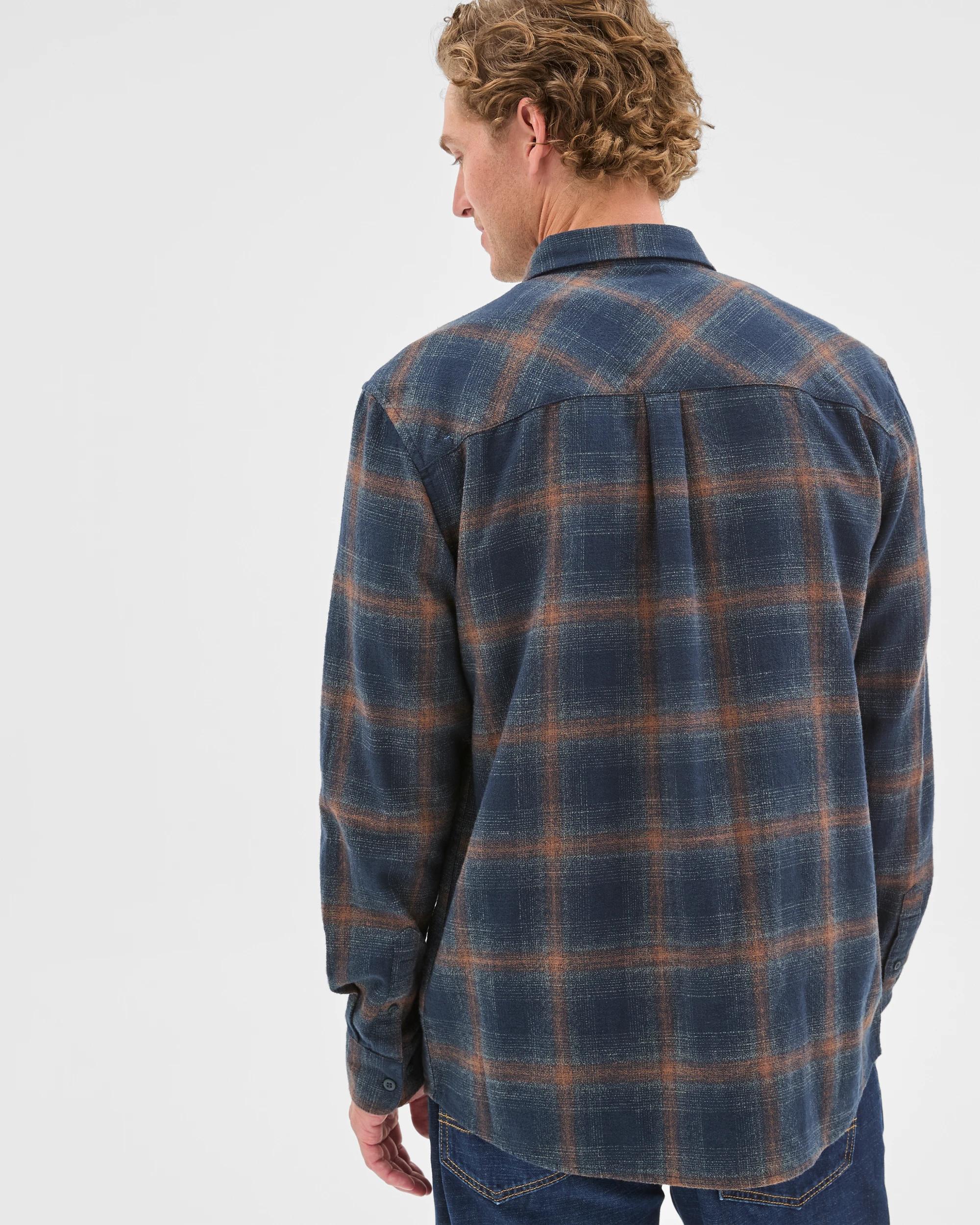 6 Target Man Long Sleeve Brushed Check Shirt NAVY, 6 of 6