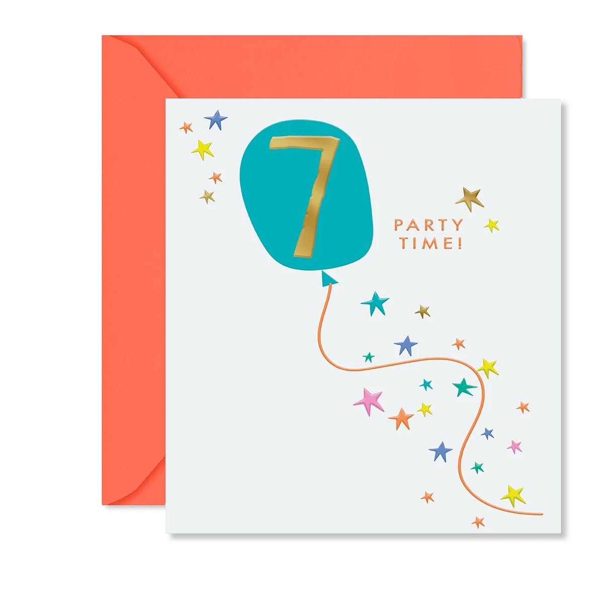 1 Hallmark 7th Birthday Card - Party Time, 1 of 3