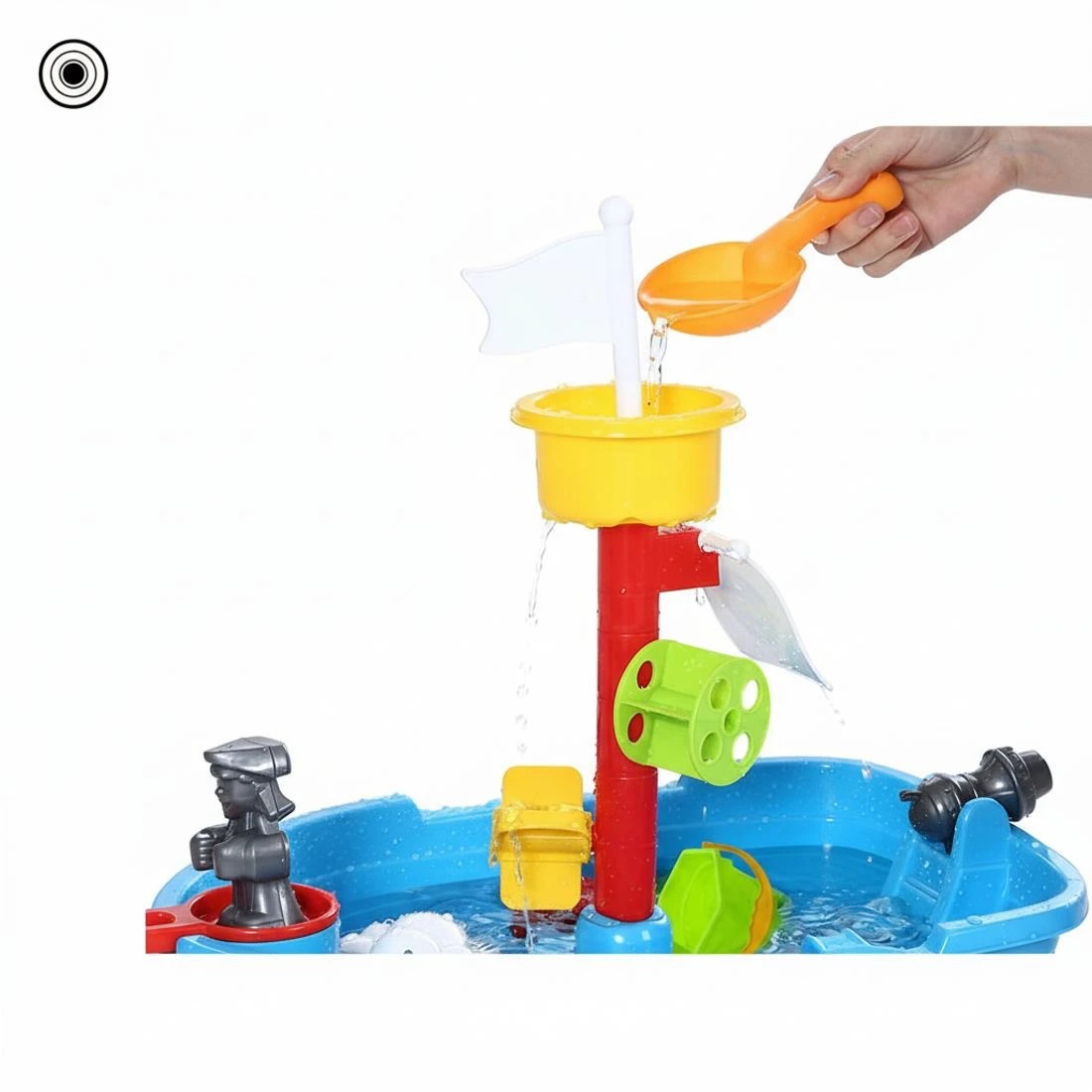 4 Keezi Kids Sandpit Pretend Play Set Outdoor Toys Water Table Activity Play Set - Blue, 4 of 5