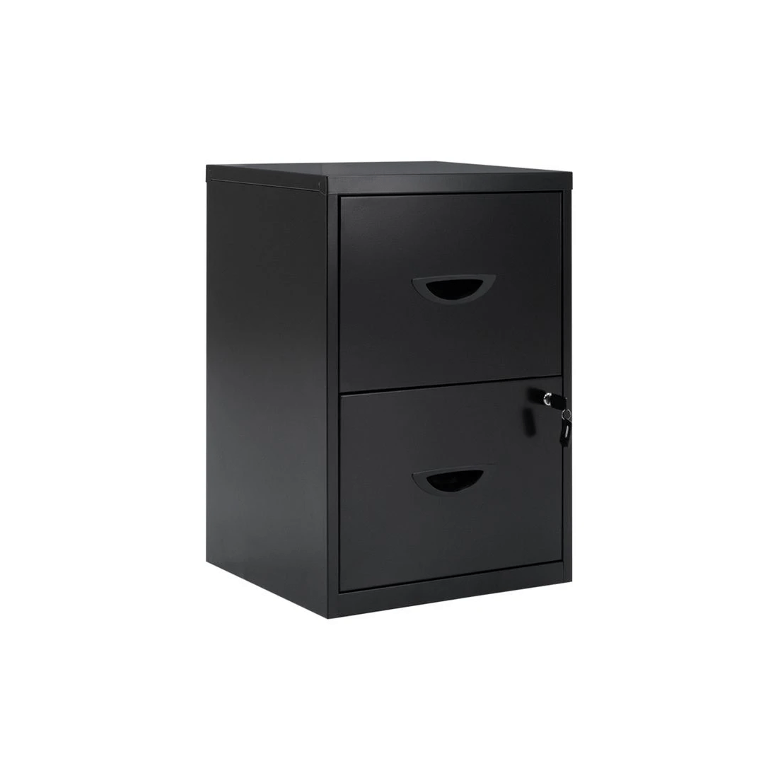 1 Soho 2 Drawer Filing Cabinet Black, 1 of 4