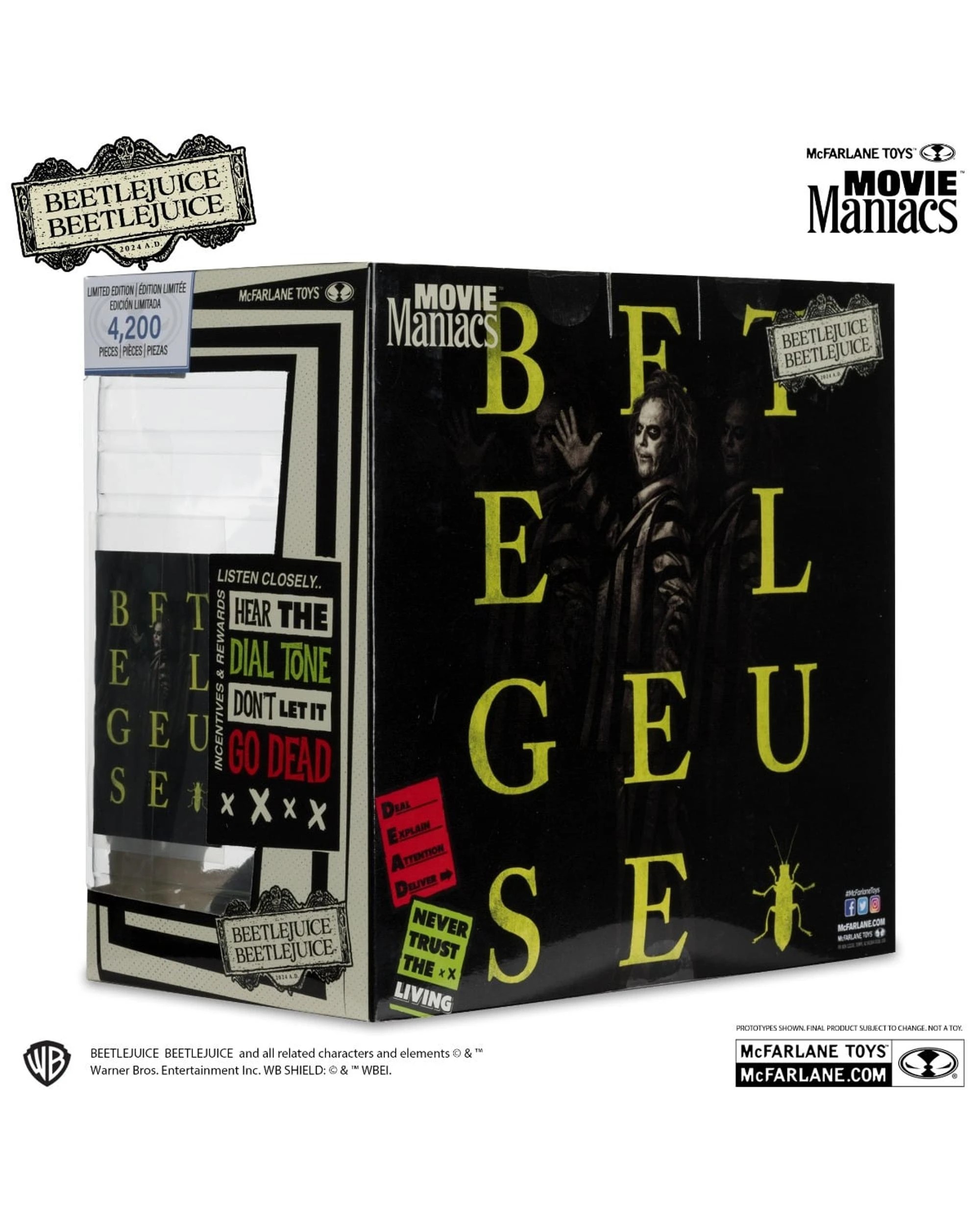 7 McFarlane Movie Maniacs Beetlejuice Beetlejuice 4 Character Pack 6 inch Posed Figure, 7 of 7
