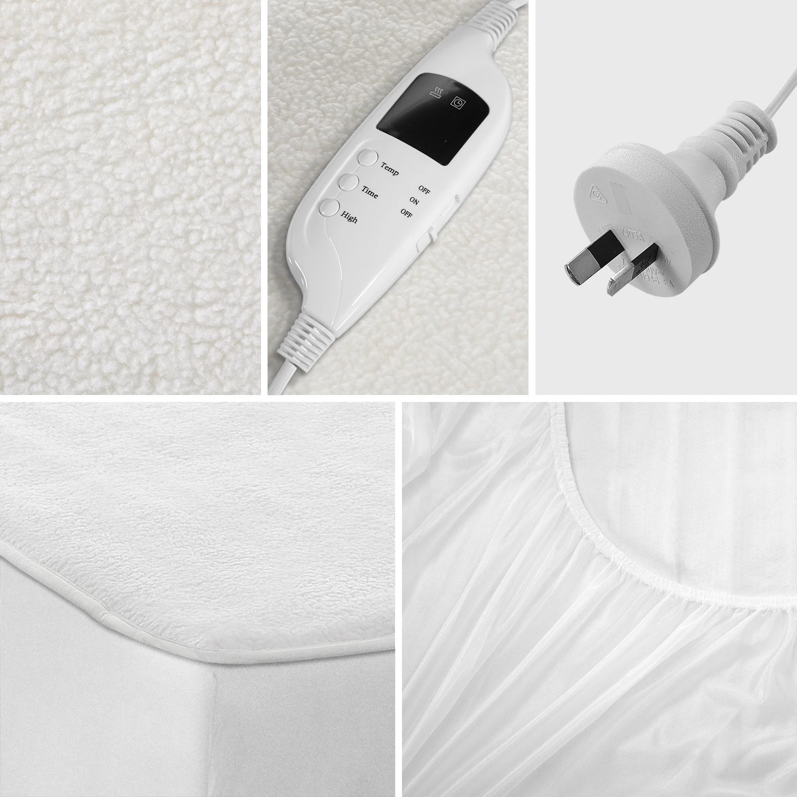8 Bedra Bedding  Electric Blanket Fleece Heated Fully Fitted Winter Pad Washable King - King Bed - White, 8 of 10