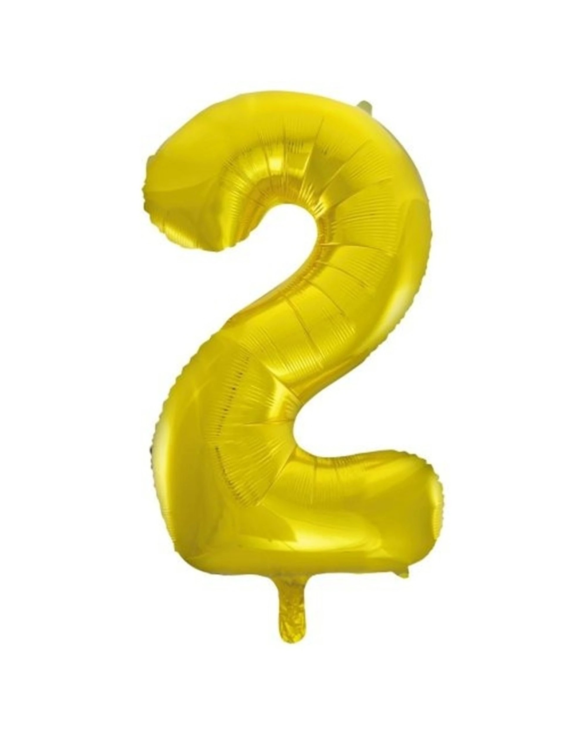 1 Alpen Decrotex Foil Balloon Number 2 Party Decoration 34 Inches - Gold, 1 of 1