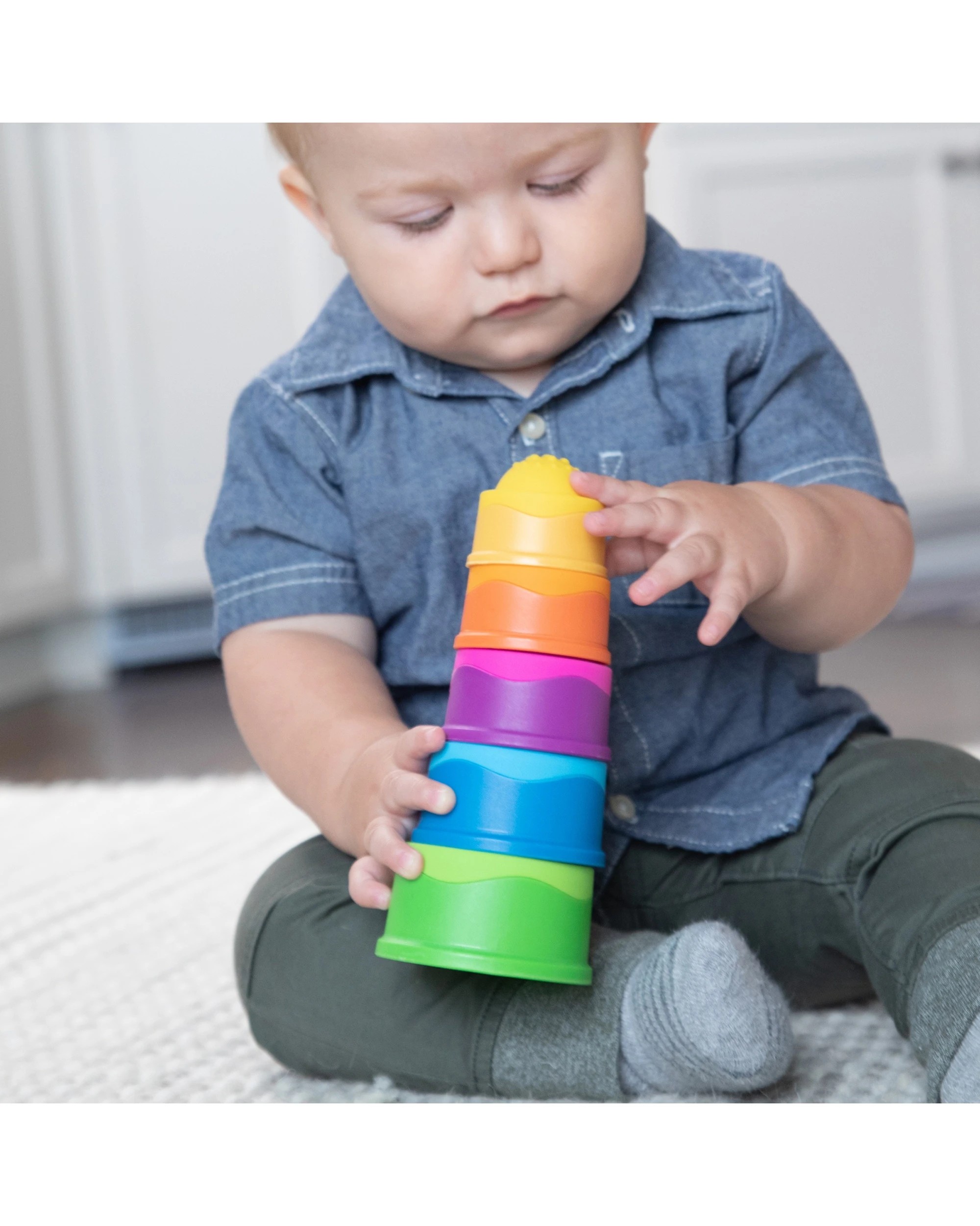 7 Fat Brain Toy Co Dimpl Stack Baby Infant Toddler Sensory Play - Multi, 7 of 7