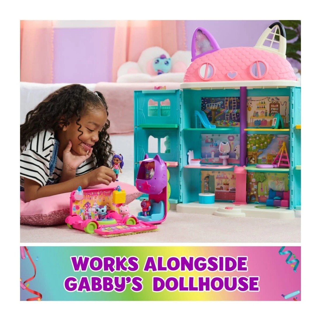 5 DreamWorks Gabby's Dollhouse Purrfect Party Bus Playset, 5 of 7