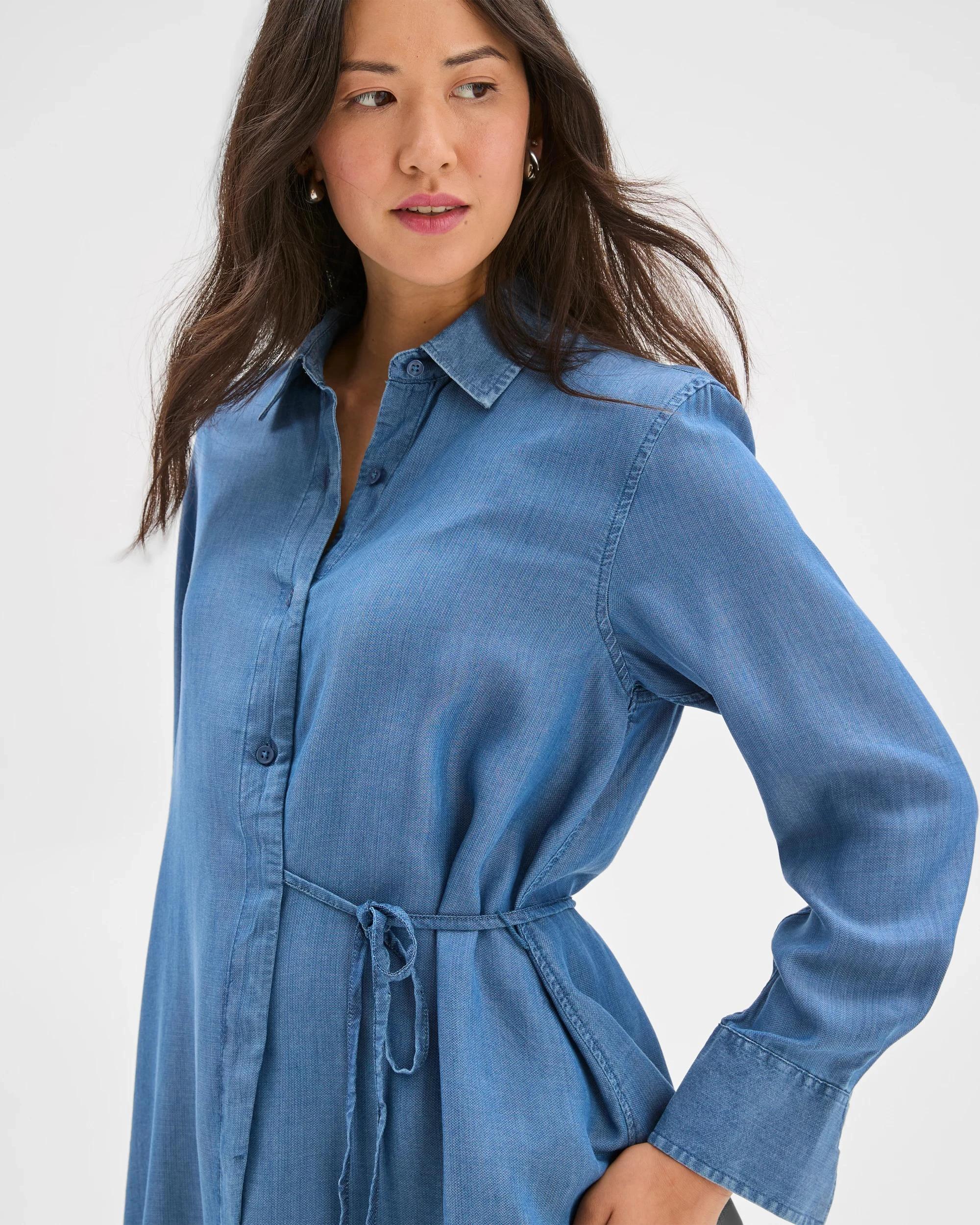 6 Target Woman Chambray Tie Shirt MID CHAMBRAY, 6 of 7
