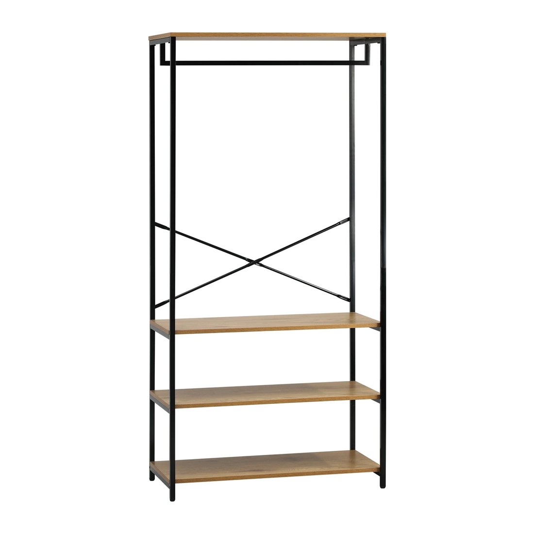 5 Oikiture Clothes Rack Open Wardrobe Garment Coat Hanging Rail Metal 4 Shelves
 - Multi, 5 of 10