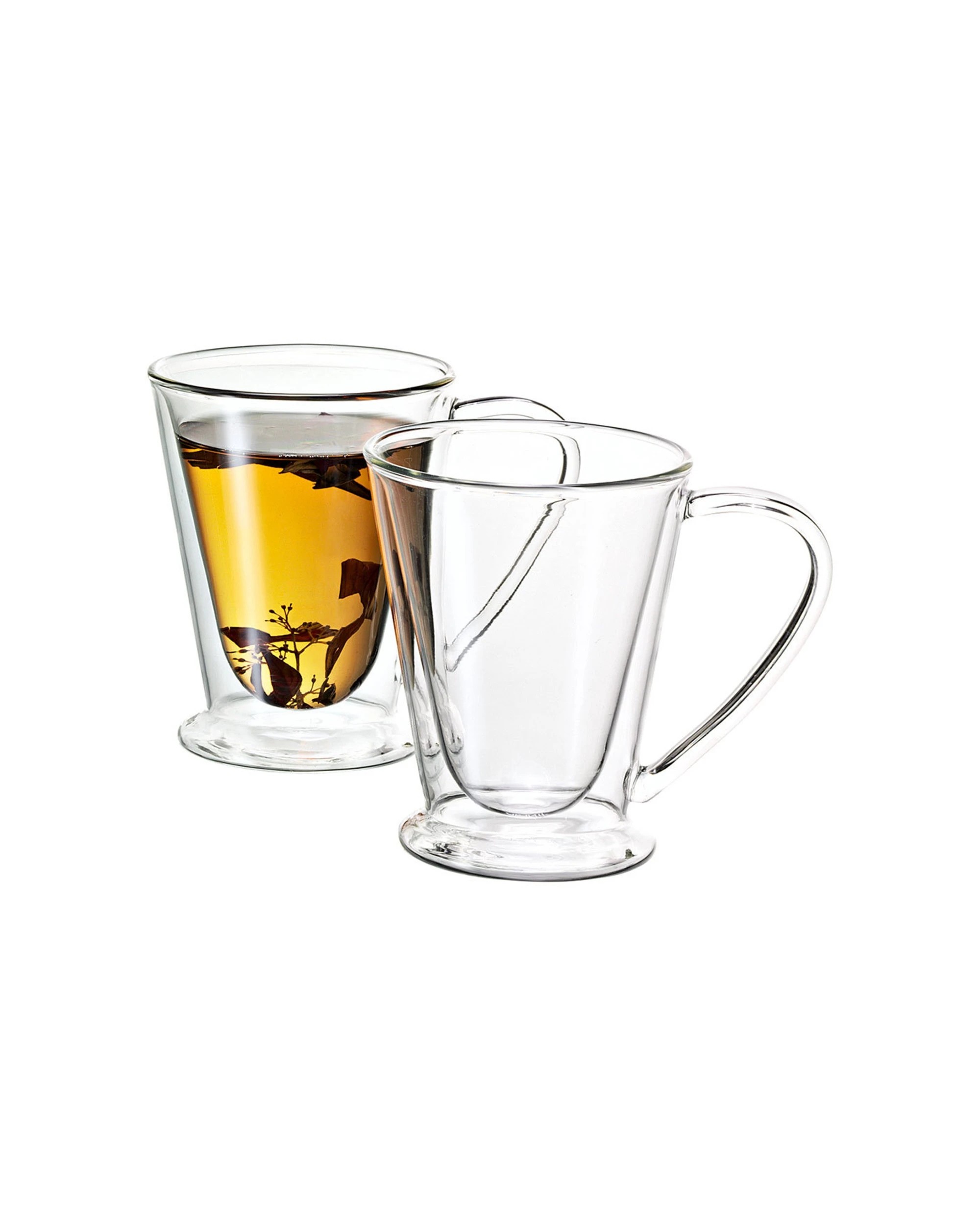 1 Avanti Mug Set Double Wall Borosilicate Glass Insulated Dishwasher Safe - Clear, 1 of 3