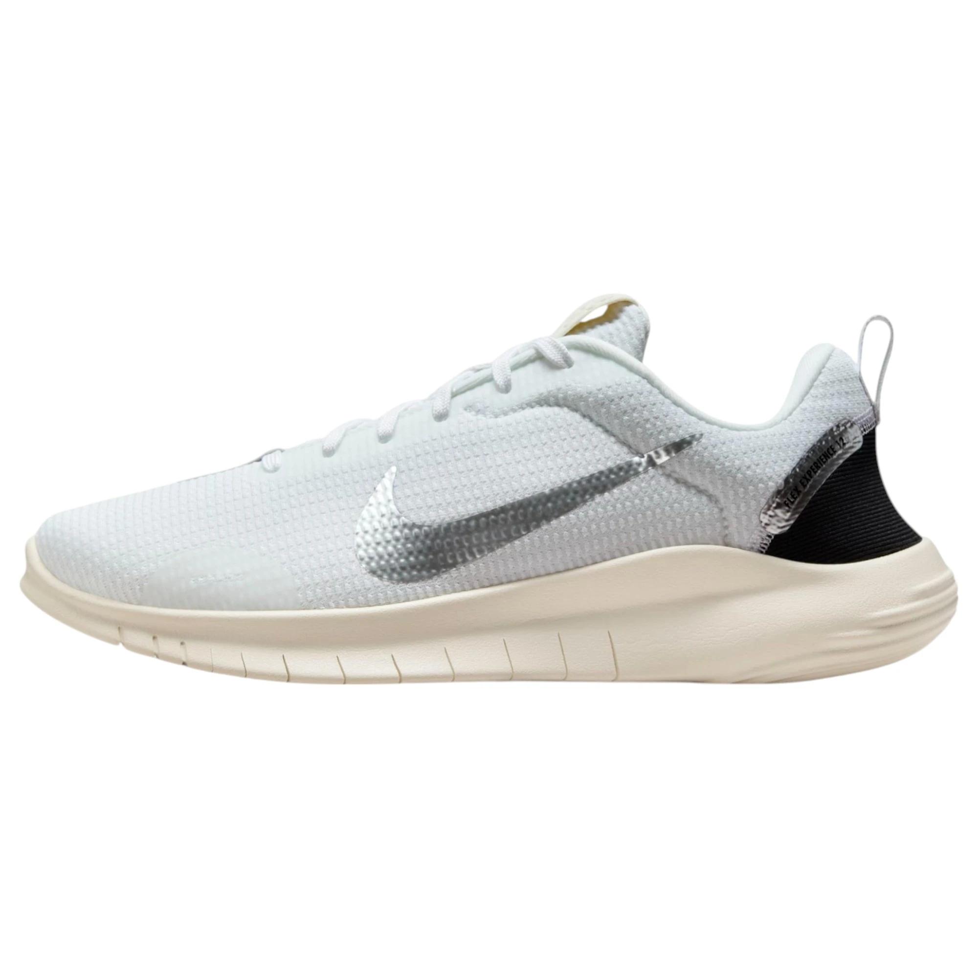 6 Nike Womens Flex Experience Run 12 White/ Silver Athletic Running Shoes WHITE/SILVER, 6 of 8