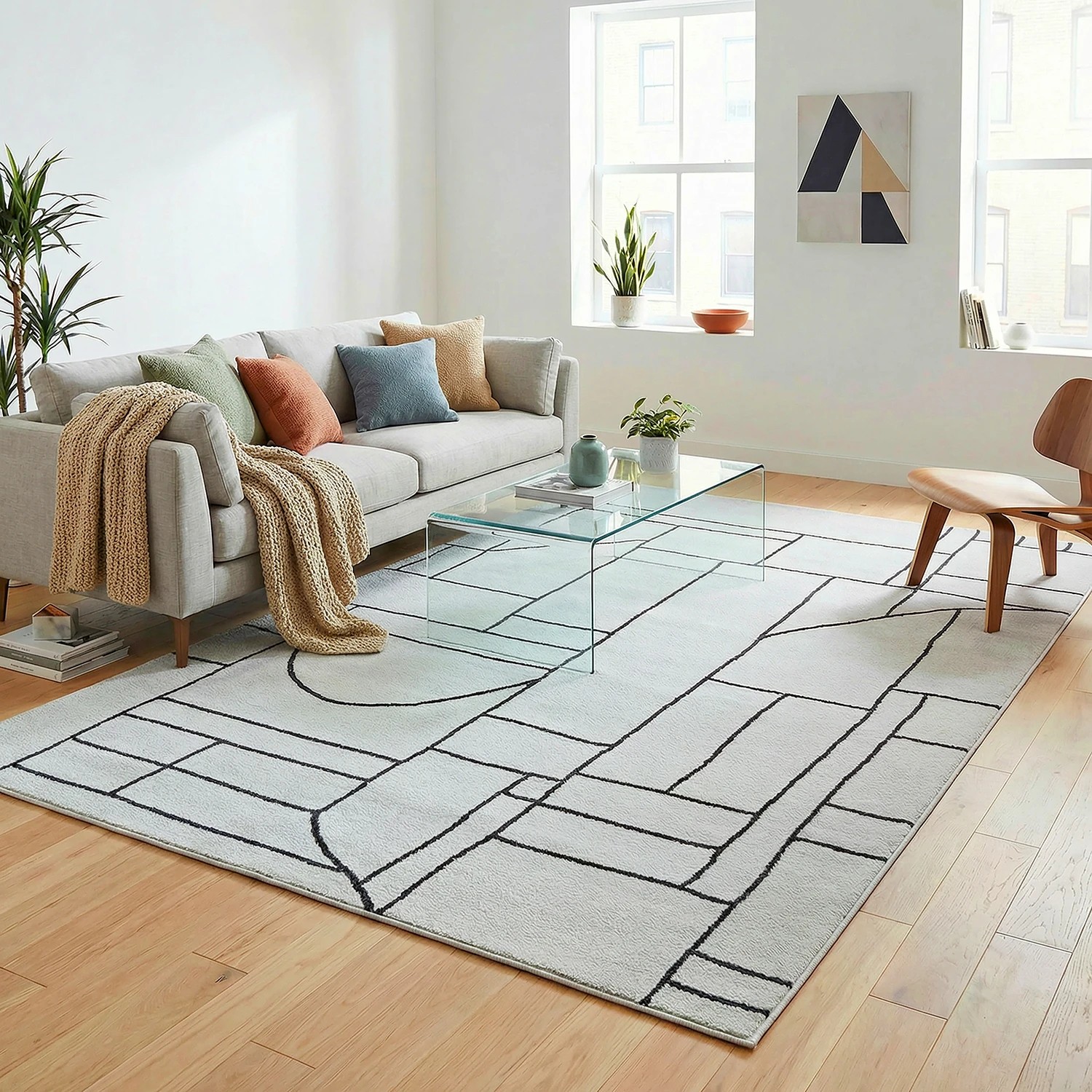 1 Common Ground Rugs Elysium Fleur 290x200cm - Large Power Loomed Pet Friendly Floor Rug - Natural, 1 of 9