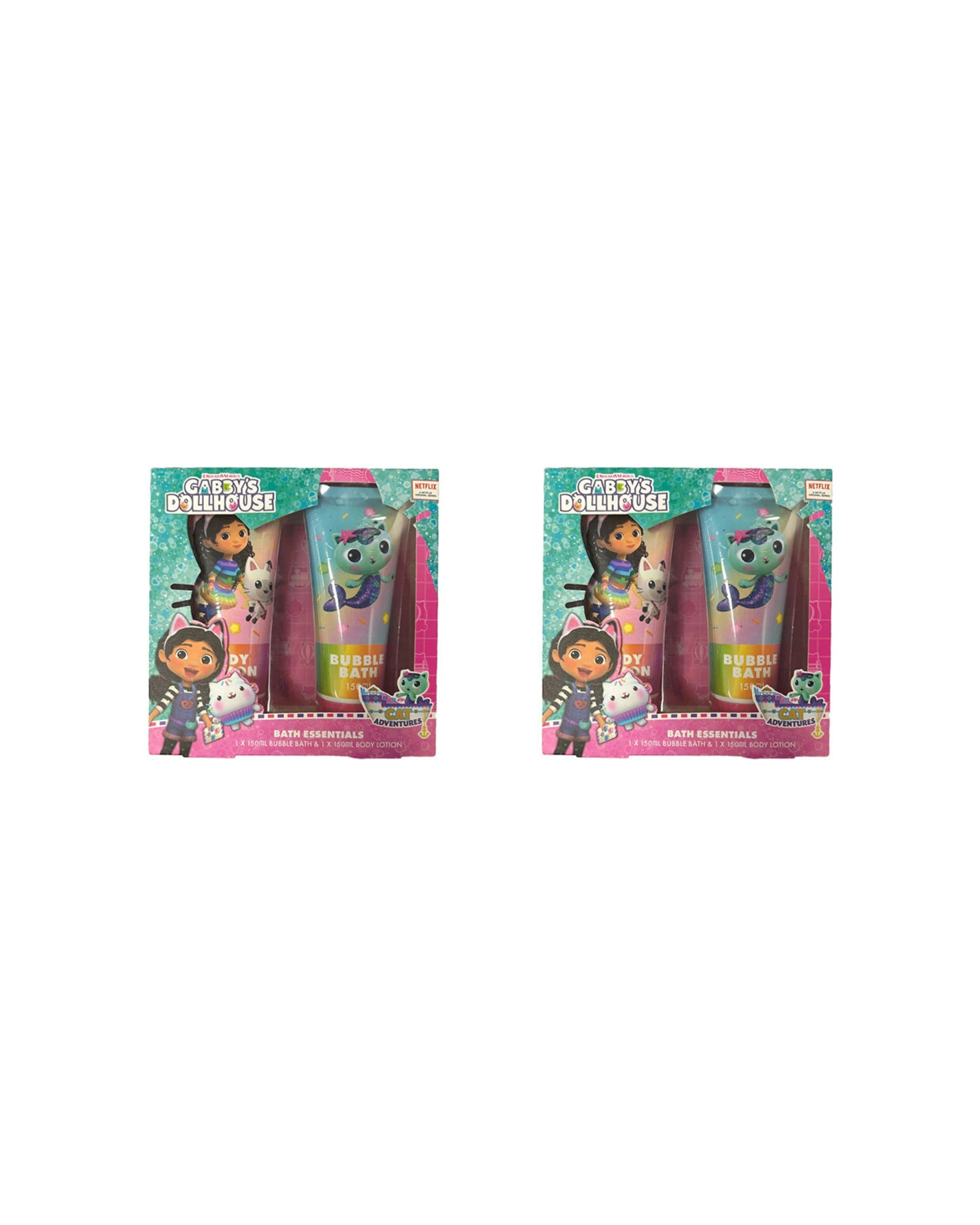 1 DREAMWORKS 2PK Gabbys Dollhouse Bath Essentials Bubble Bath and Body Lotion Set 150ml - Multi, 1 of 1