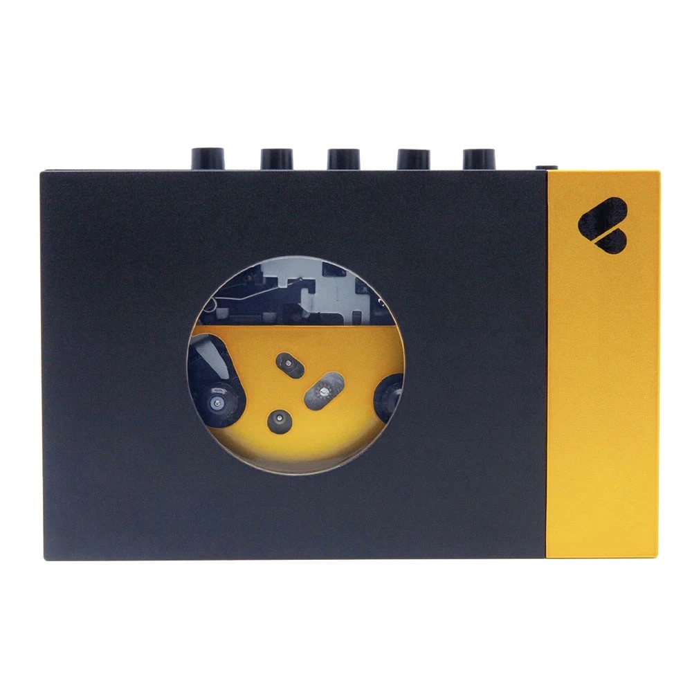 1 We Are Rewind Portable Cassette Player & Recorder - Amy, Black & Yellow - Black, 1 of 6
