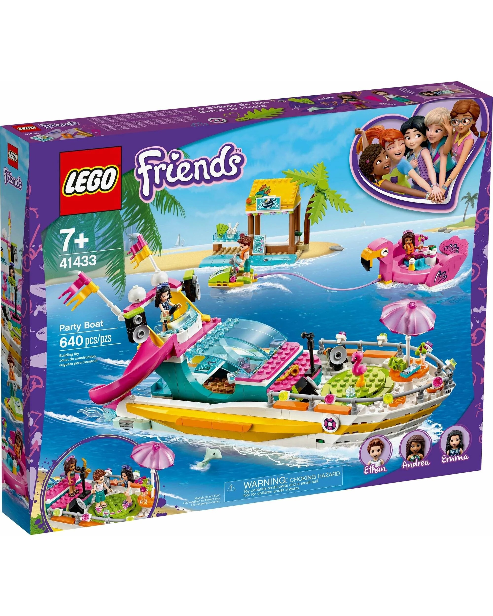 1 LEGO 41433 Party Boat: Fun Beach Vacation Playset, 1 of 5