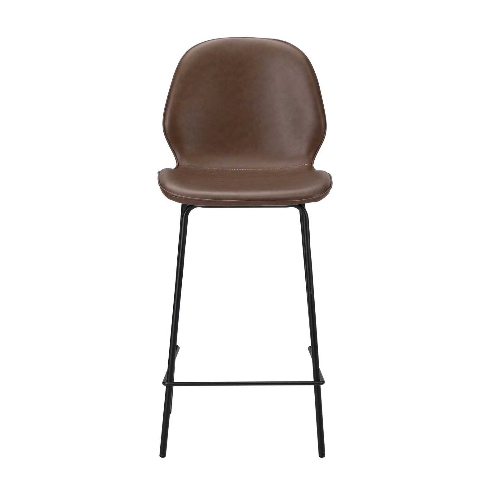 6 Oikiture 4PCS Bar Stools Kitchen Counter Chair Metal - Brown, 6 of 9