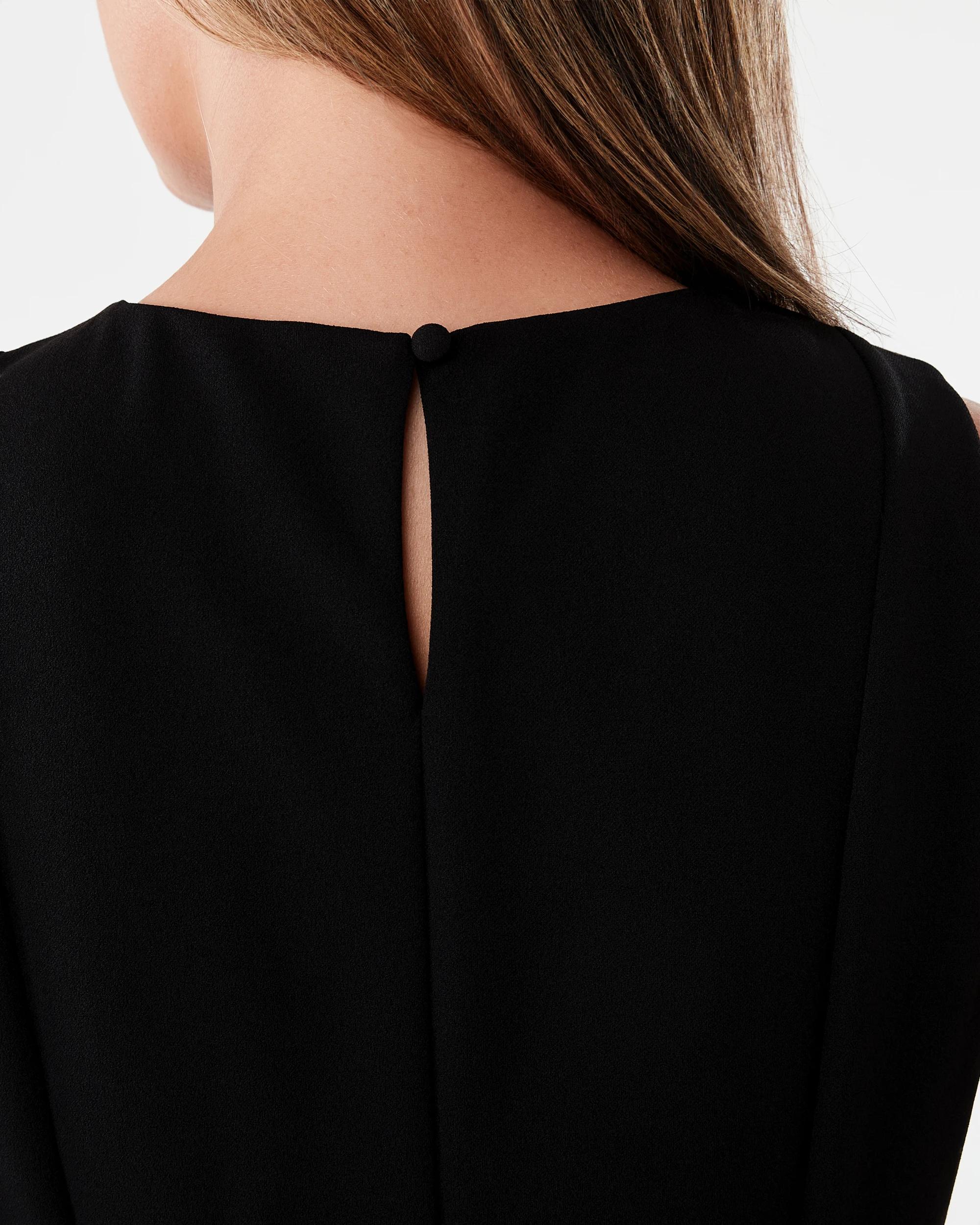 8 Sleeveless Flare Mini Dress Black, 8 of 9